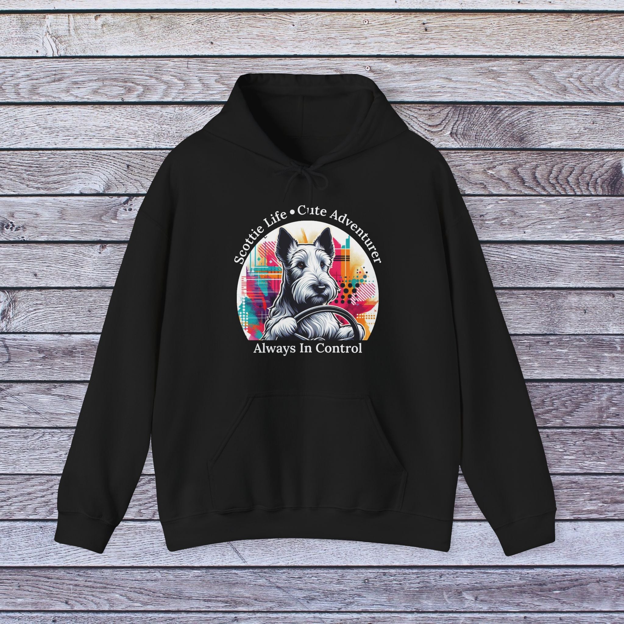 Unisex Heavy Blend™ Hooded Sweatshirt - Cute Dog Design 'Always In Control'