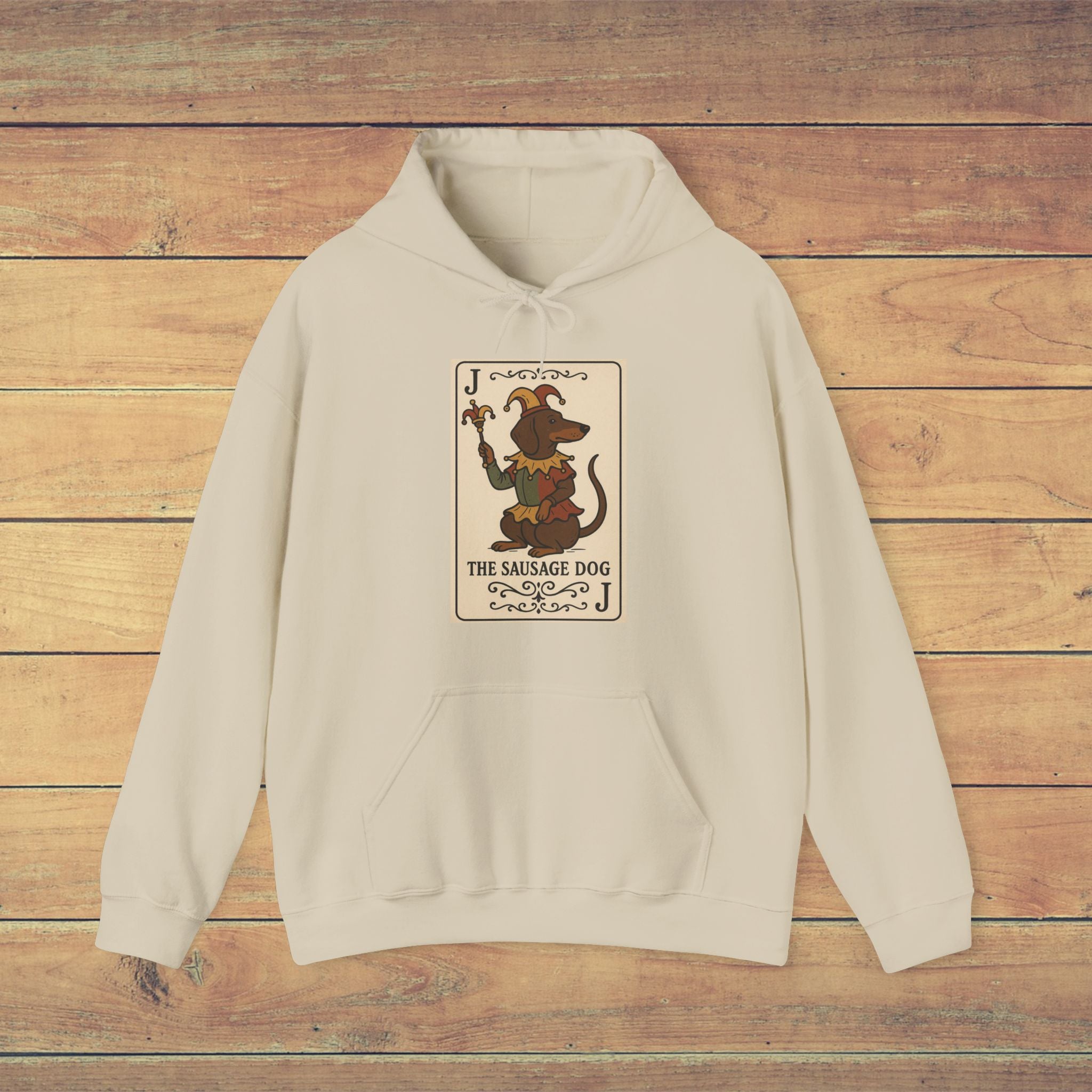 Joker Pup Hoodie – Dachshund Playing Card Design
