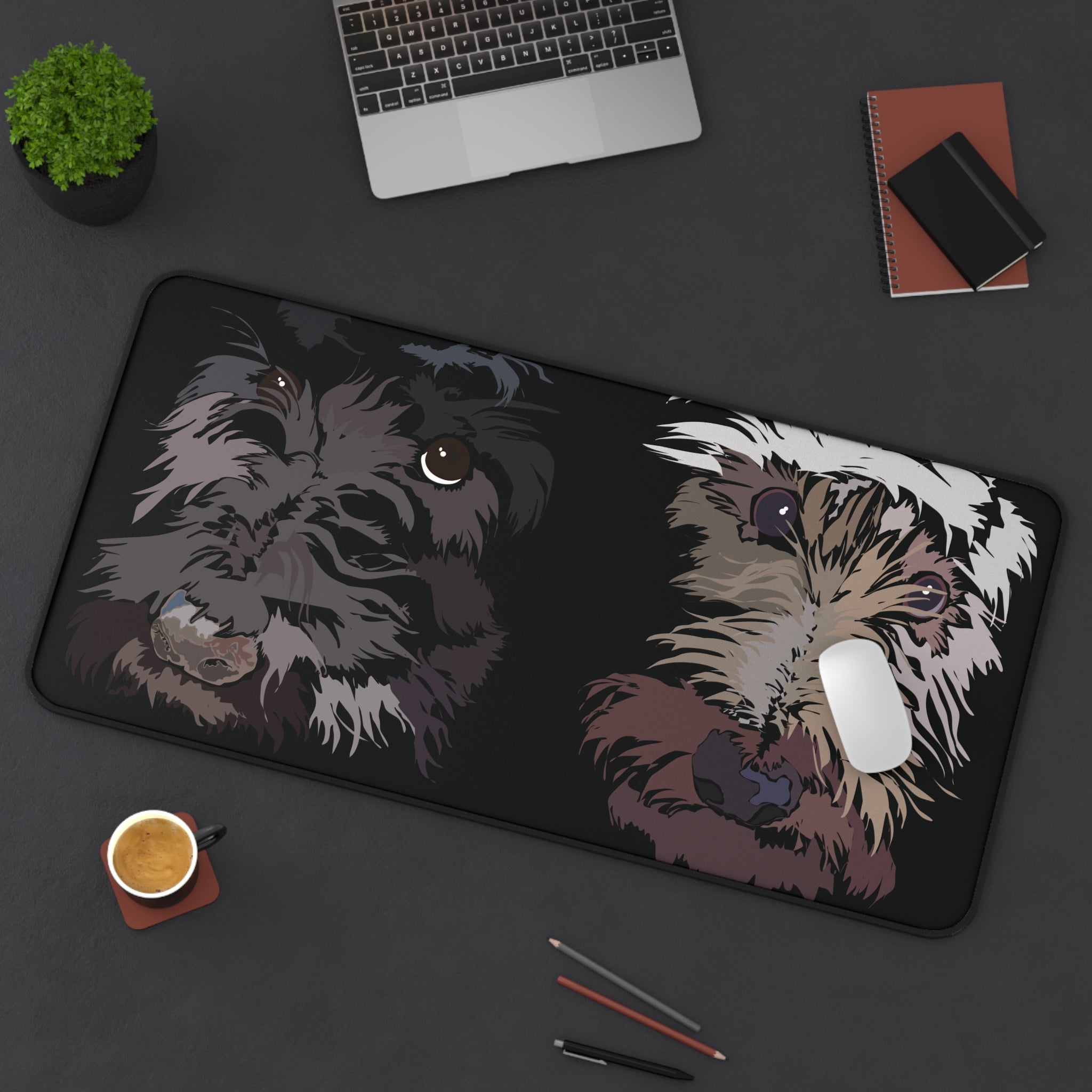 Personalized Dog Portrait Desk Mat - Ideal for Pet Lovers