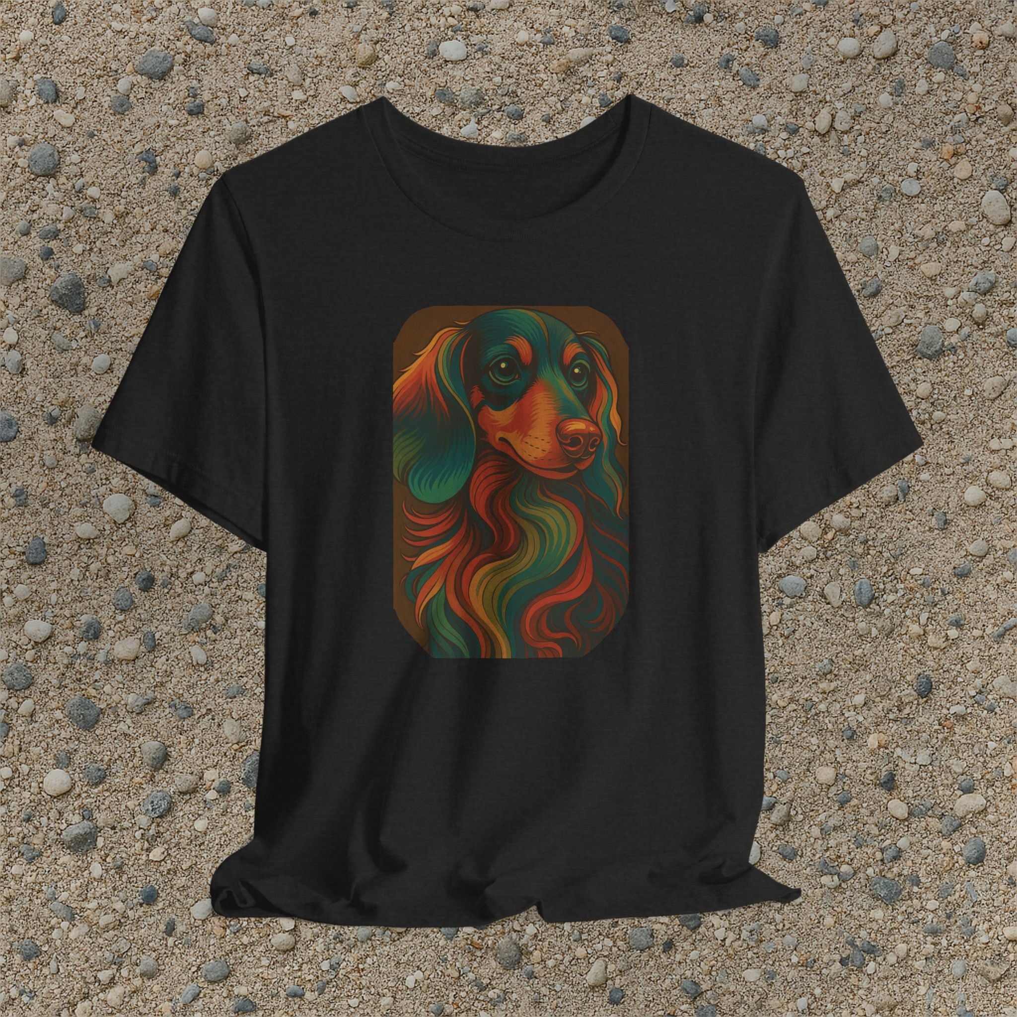 Vibrant Dog Art Tee, Pet Lover's T-Shirt, Unisex Graphic Tee, Dog Parent Gift, Animal Lover Apparel