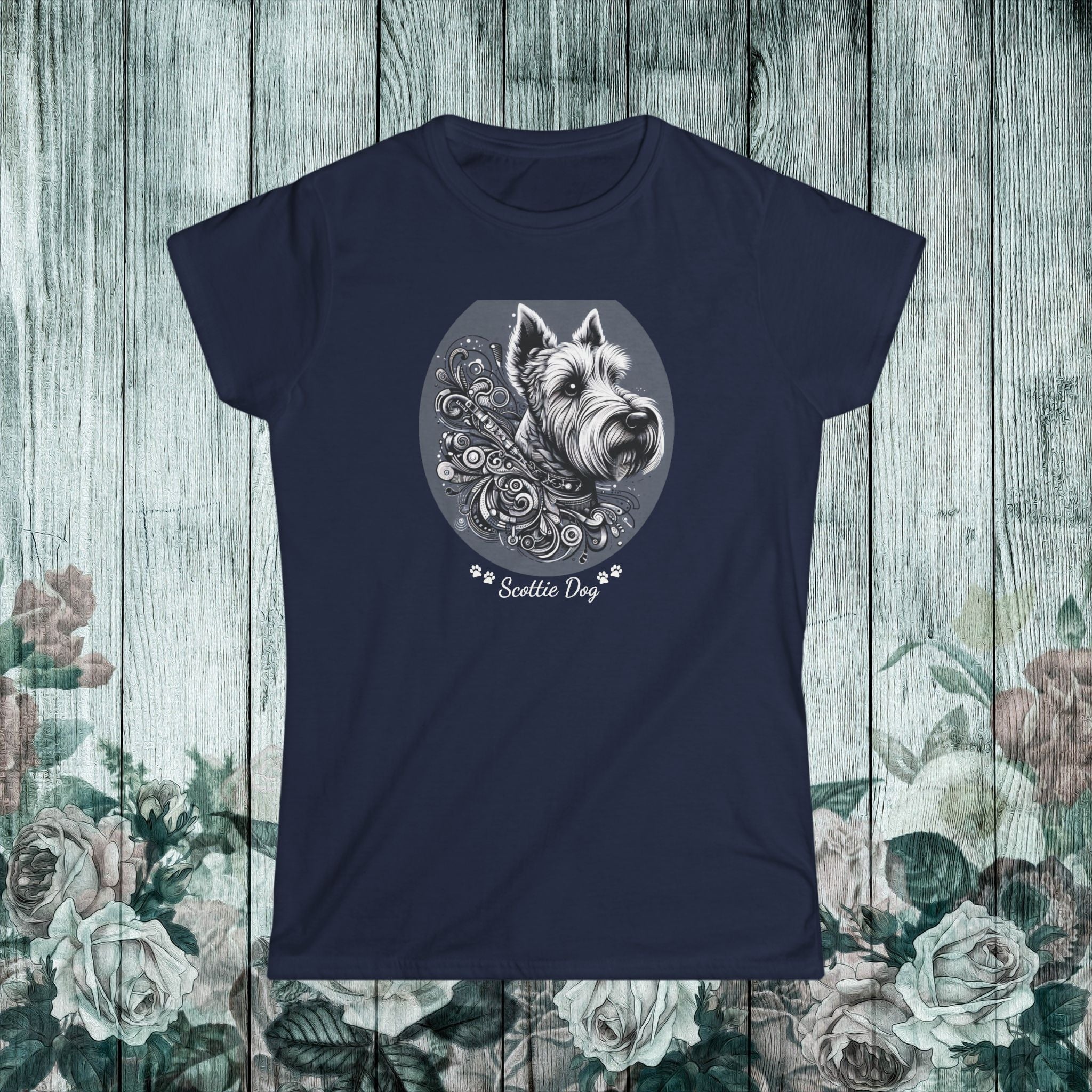 Scottie Dog Women's Softstyle Tee – Cute Pet Lover Shirt