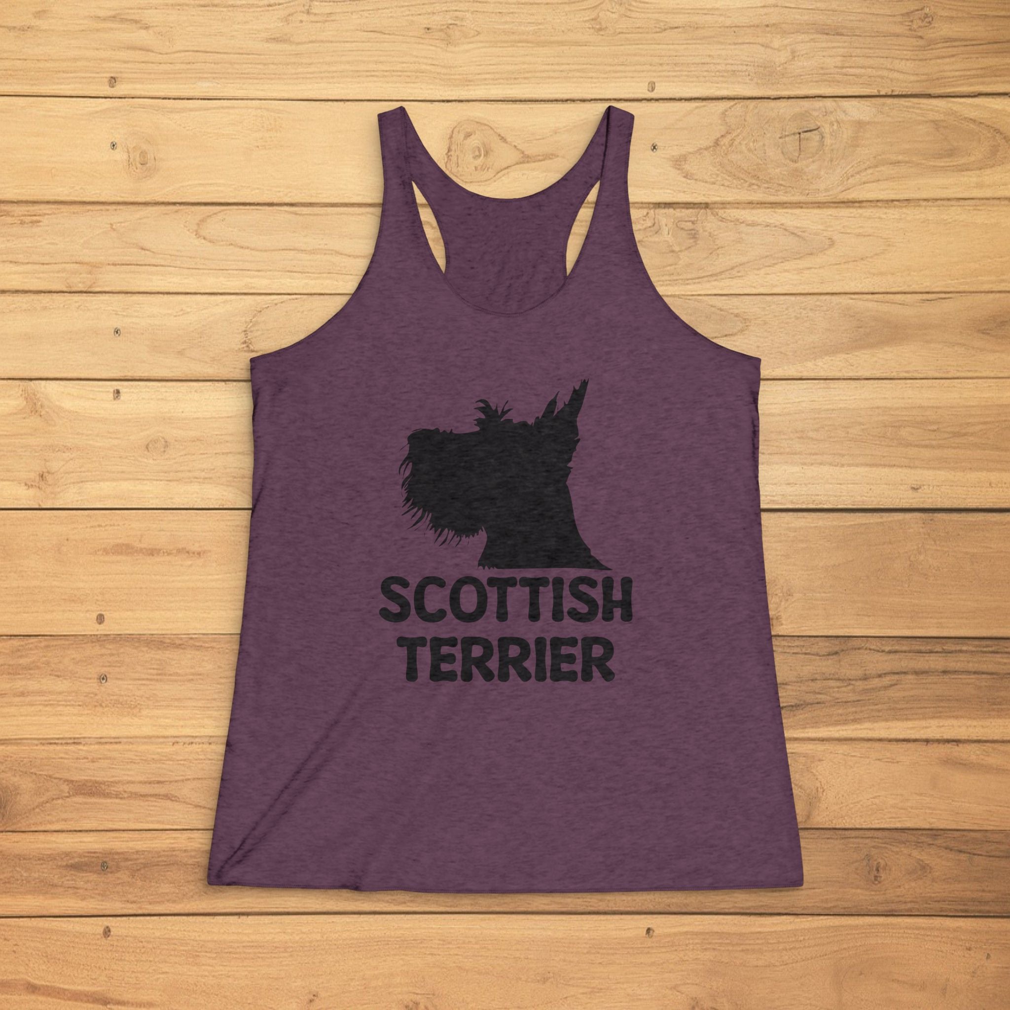 Scottish Terrier Tank Top — Silhouette Dog Lover Racerback