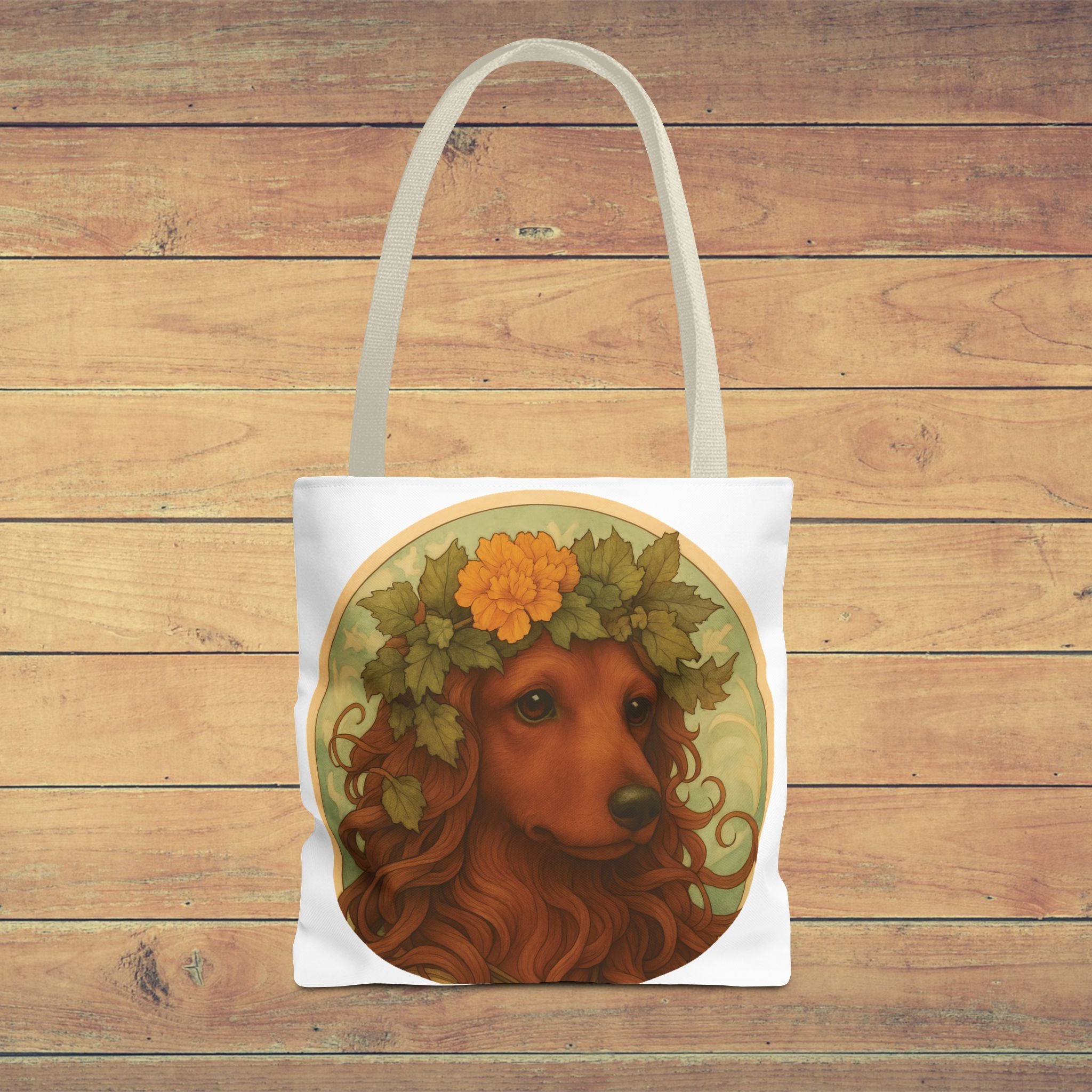 Floral Dachshund Tote Bag – Whimsical Gift for Daxie Fans