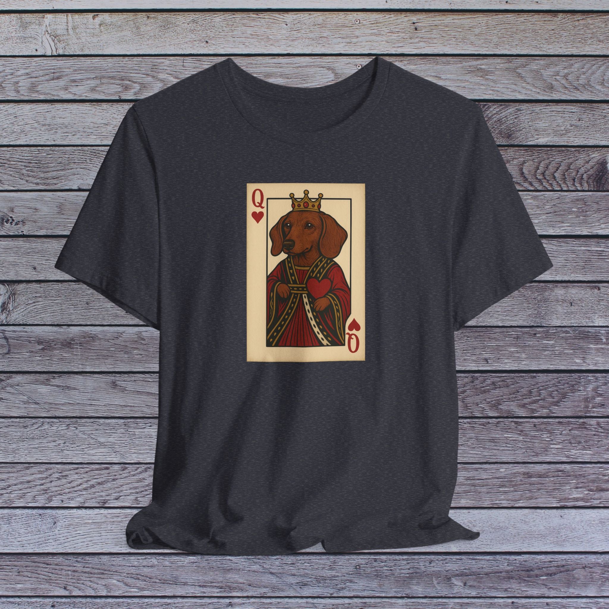 Dog Queen Playing Card Tee - Fun Gift for Pet Lovers, Dog Moms, Animal Lovers, Casual Wear, Birthday Gift