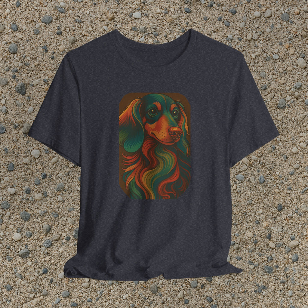 Vibrant Dog Art Tee, Pet Lover's T-Shirt, Unisex Graphic Tee, Dog Parent Gift, Animal Lover Apparel