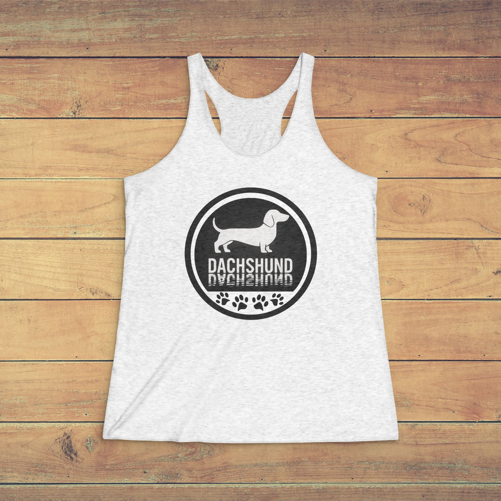 Women's Tri-Blend Dachshund Racerback Tank Top