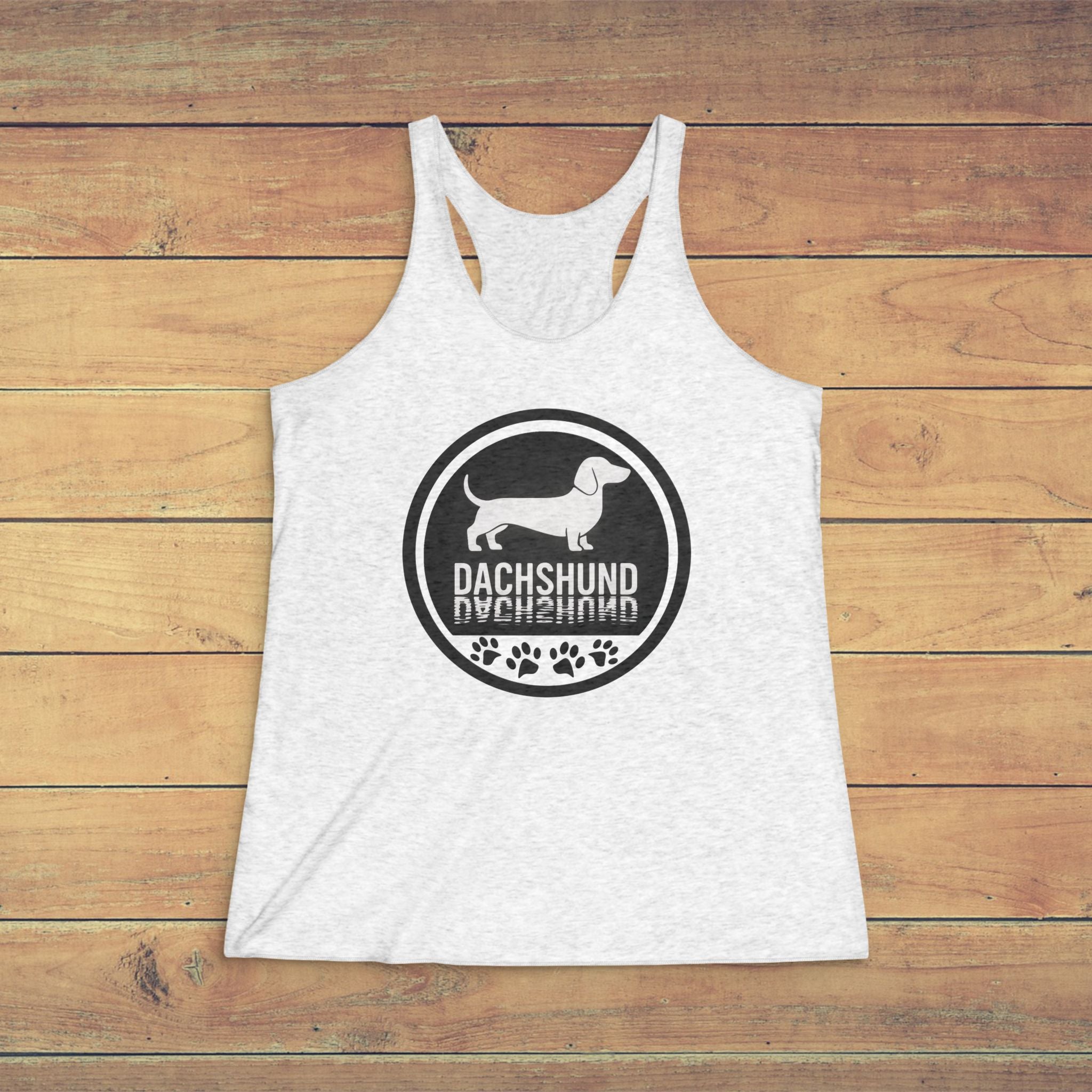 Women's Tri-Blend Dachshund Racerback Tank Top