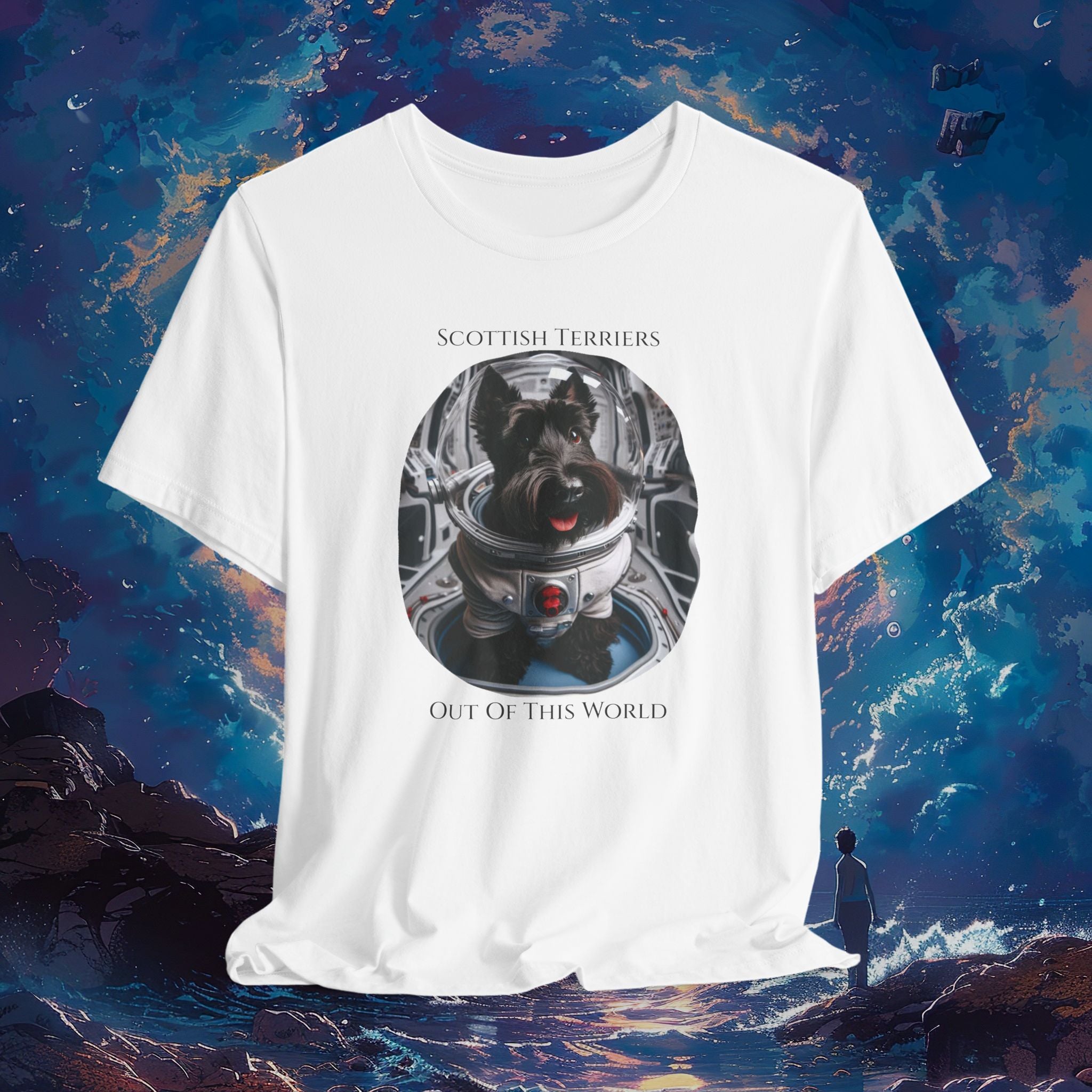 Out of This World Scottish Terrier Tee - Unisex Jersey Short Sleeve T-Shirt