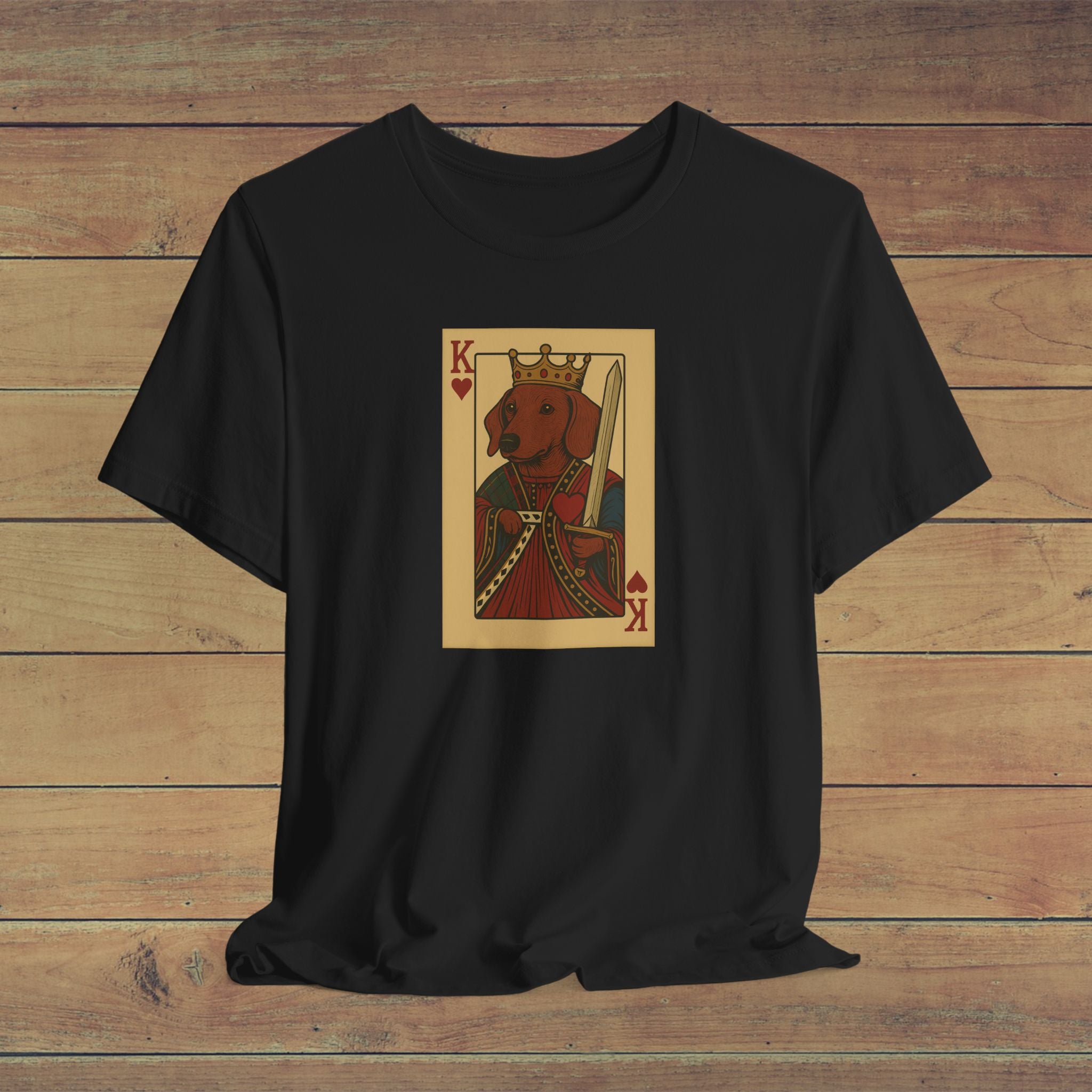 Dog King Playing Card Tee, Unique Dog Lover Shirt, Gift for Animal Lovers, Casual Unisex Tee, Fun Graphic T-Shirt