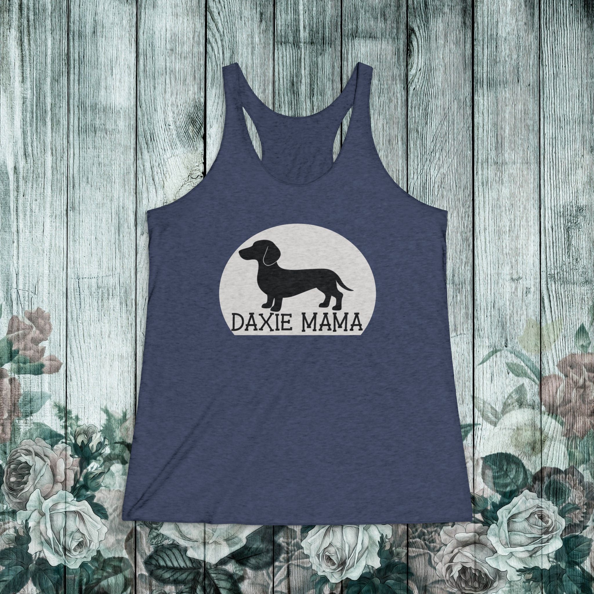 Daxie Mama Racerback Tank — Dachshund Mom Graphic Tank Top