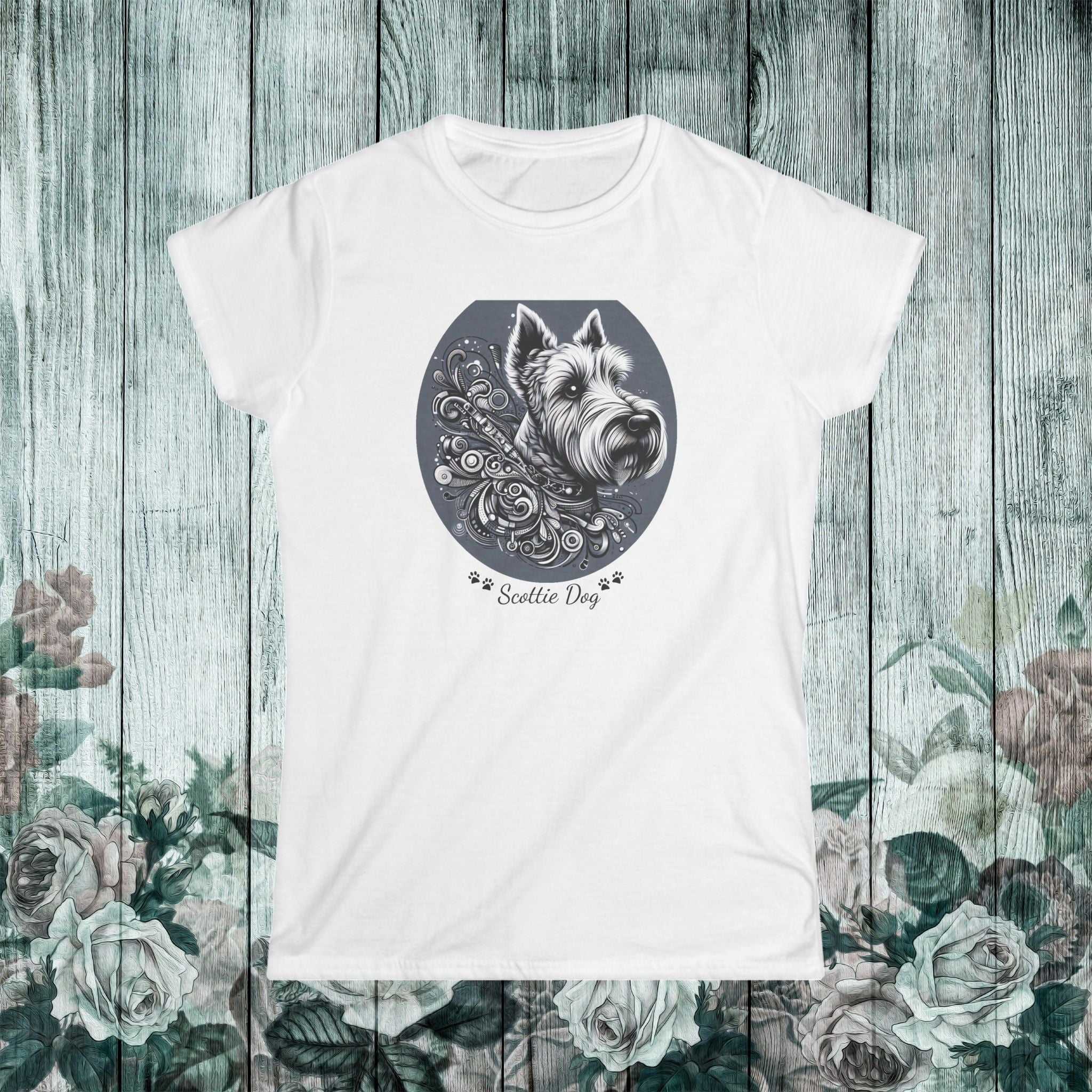 Scottie Dog Women's Softstyle Tee - Stylish and Comfy Pet Lover Shirt