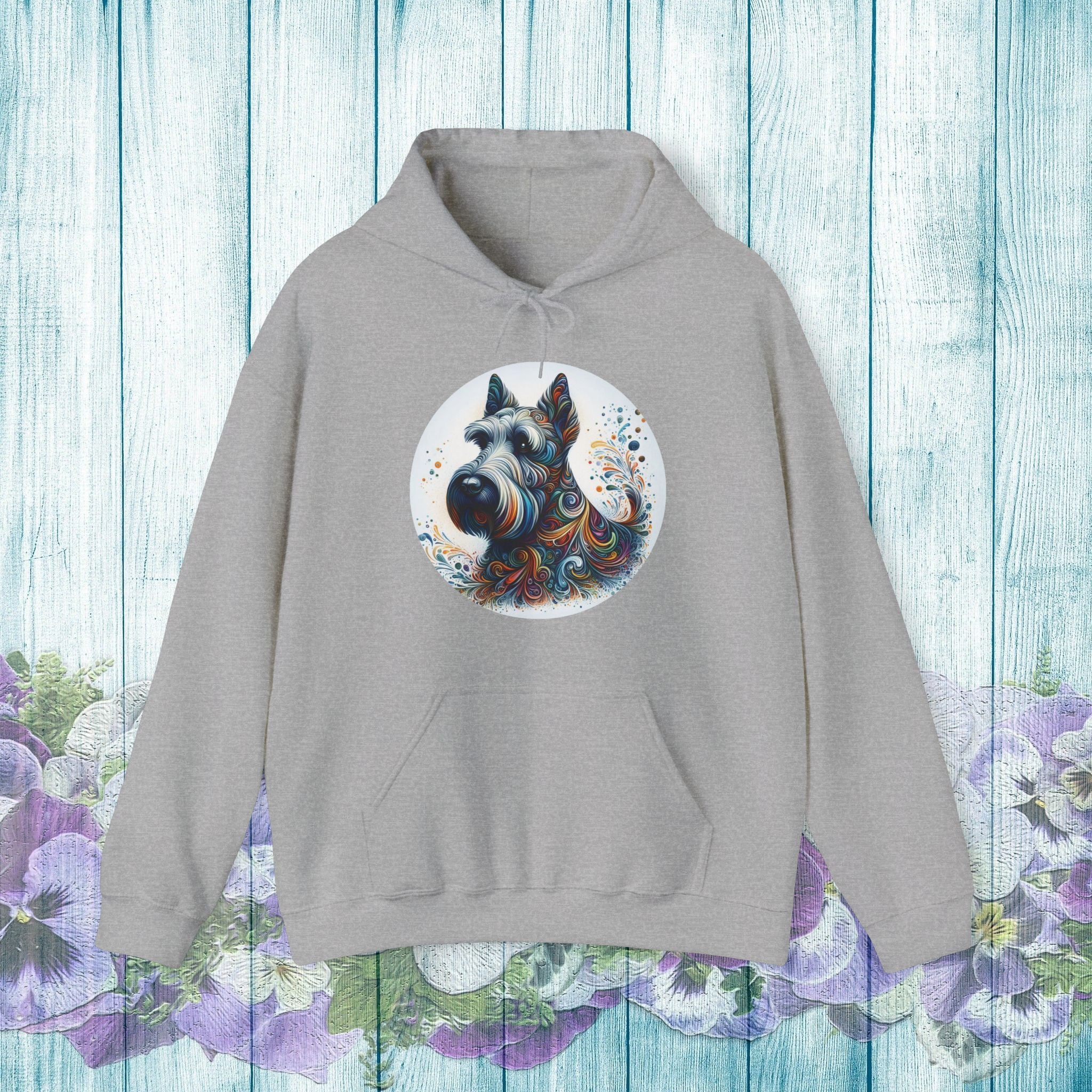Colorful Scottish Terrier Hoodie - Unisex Heavy Blend Sweatshirt