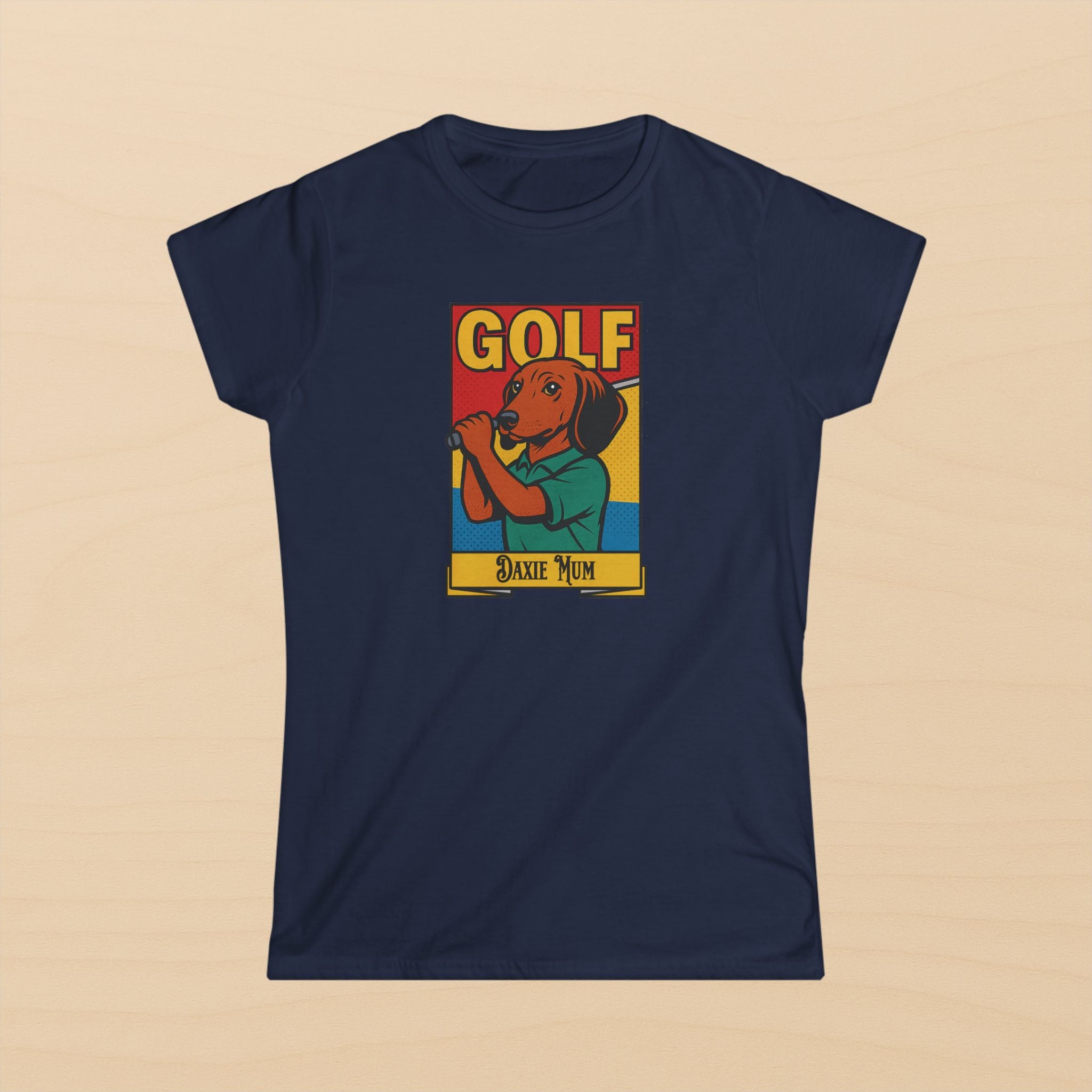 Golf-Themed Women's Softstyle Tee, Perfect for Golf Lovers, Gift for Mother's Day, Casual Wear, Relaxed Fit, Eco-Friendly}