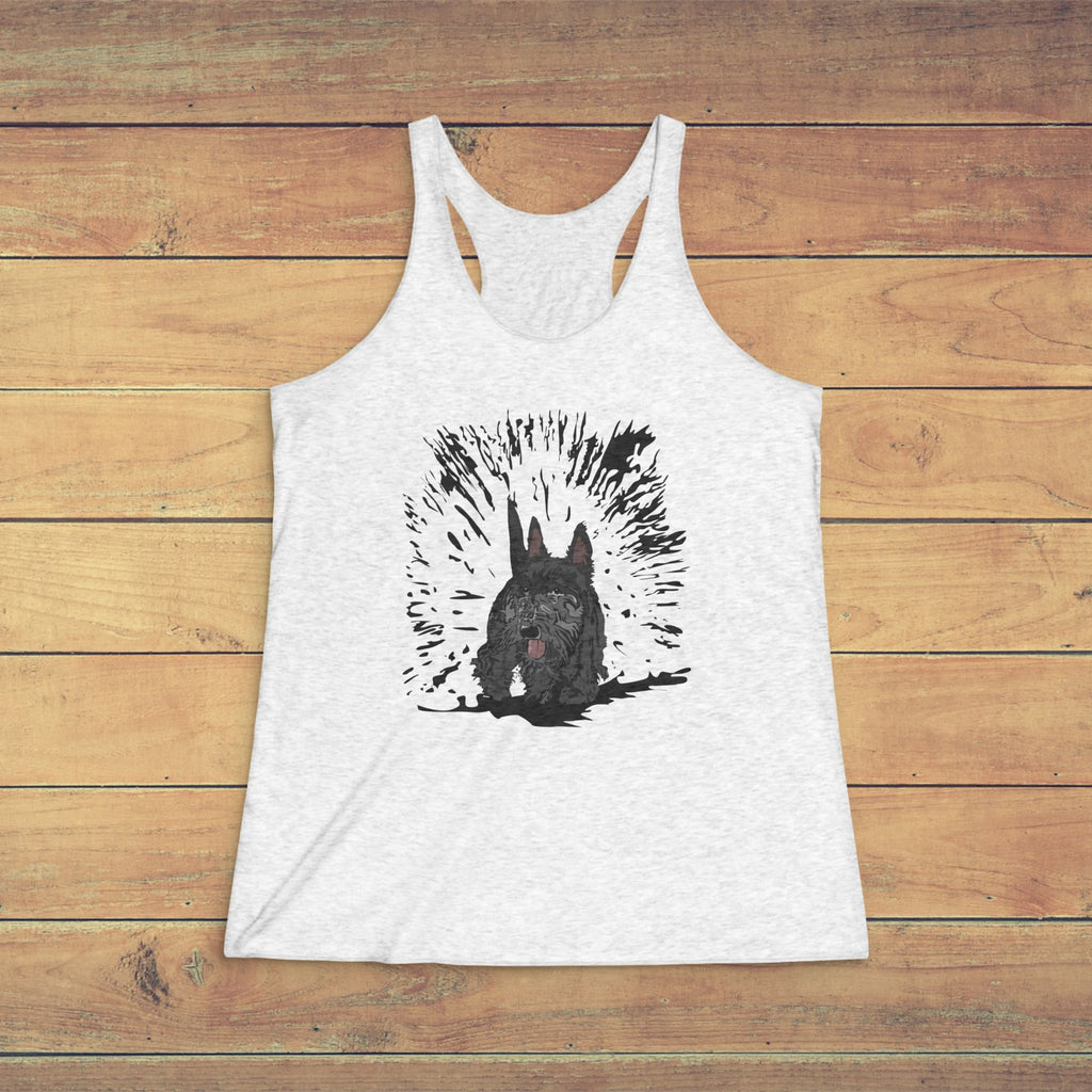 Scottish Terrier Graphic Racerback Tank Top