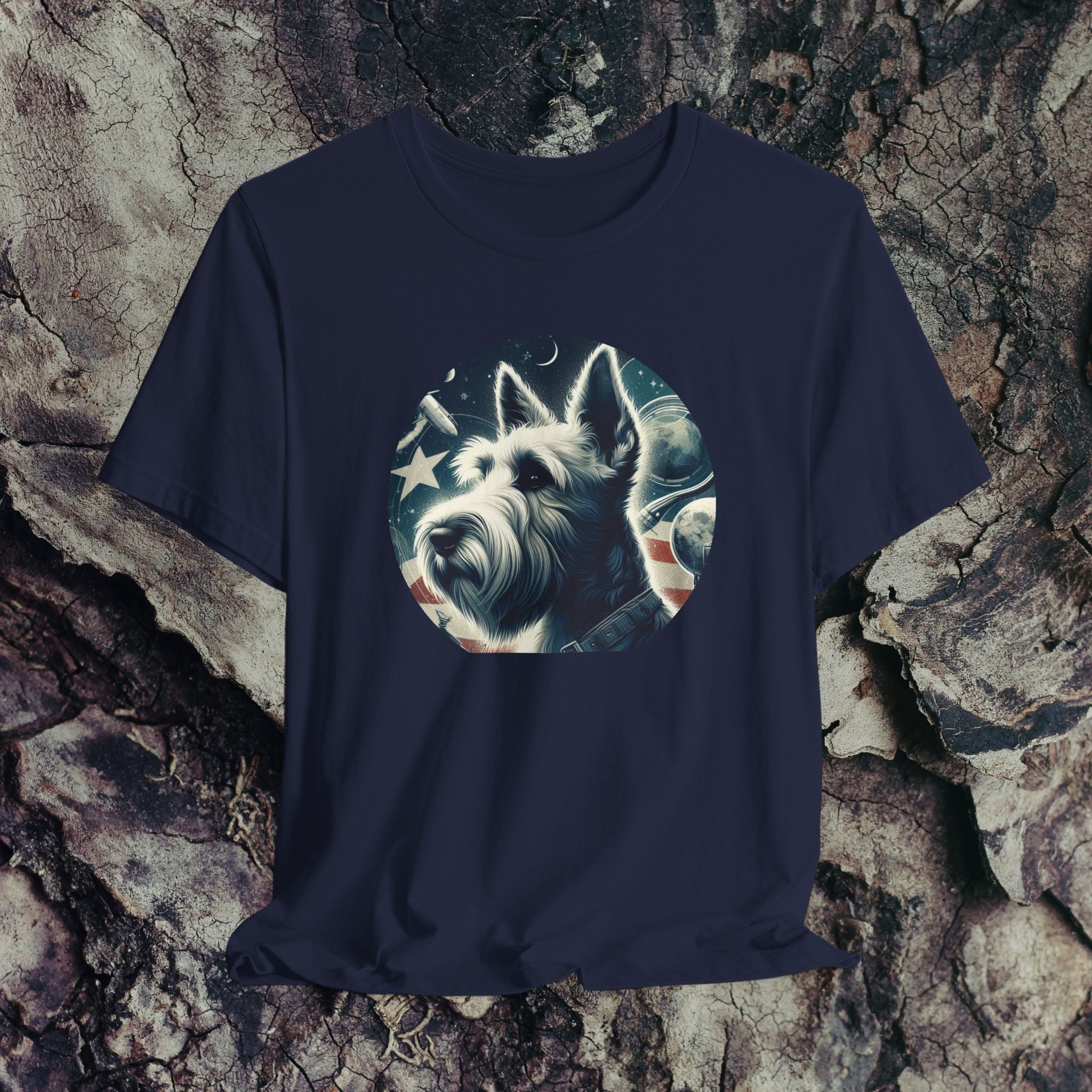 Patriotic Dog Tee - Unisex Jersey Short Sleeve T-Shirt