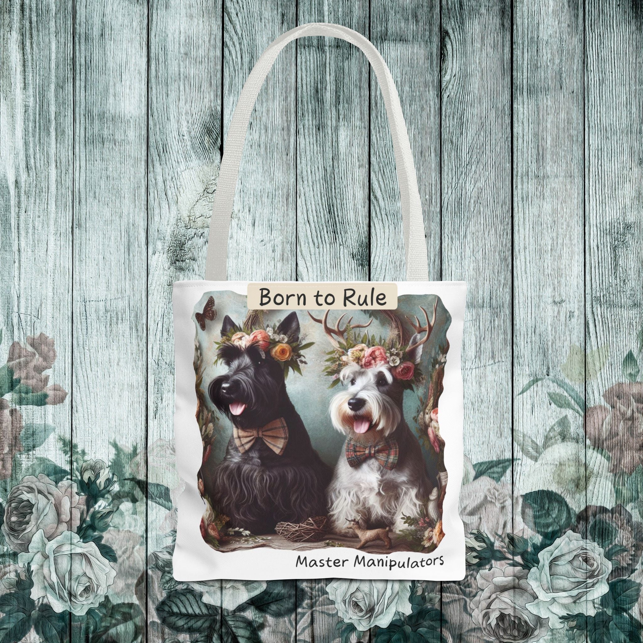 Born to Rule Dog-Themed Tote Bag - Master Manipulators Design