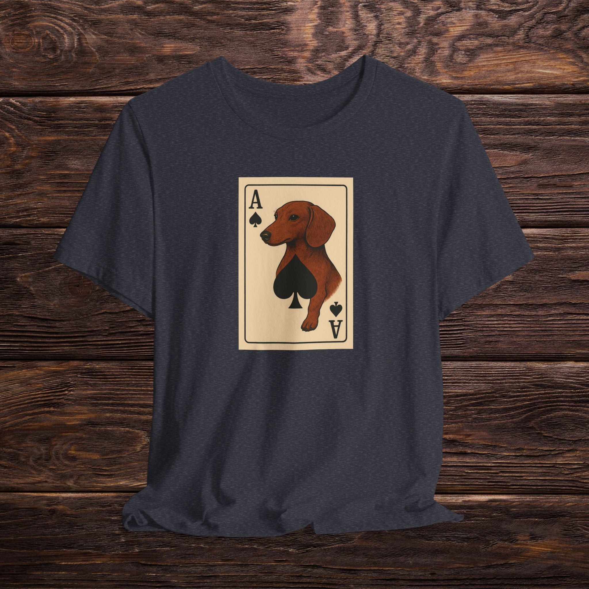 Sausage Dog Lover's Ace of Spades Tee - Fun Unisex Short Sleeve Shirt for Pet Owners, Gift for Dog Lovers, Casual Wear, Animal Lover Shirt, [...]