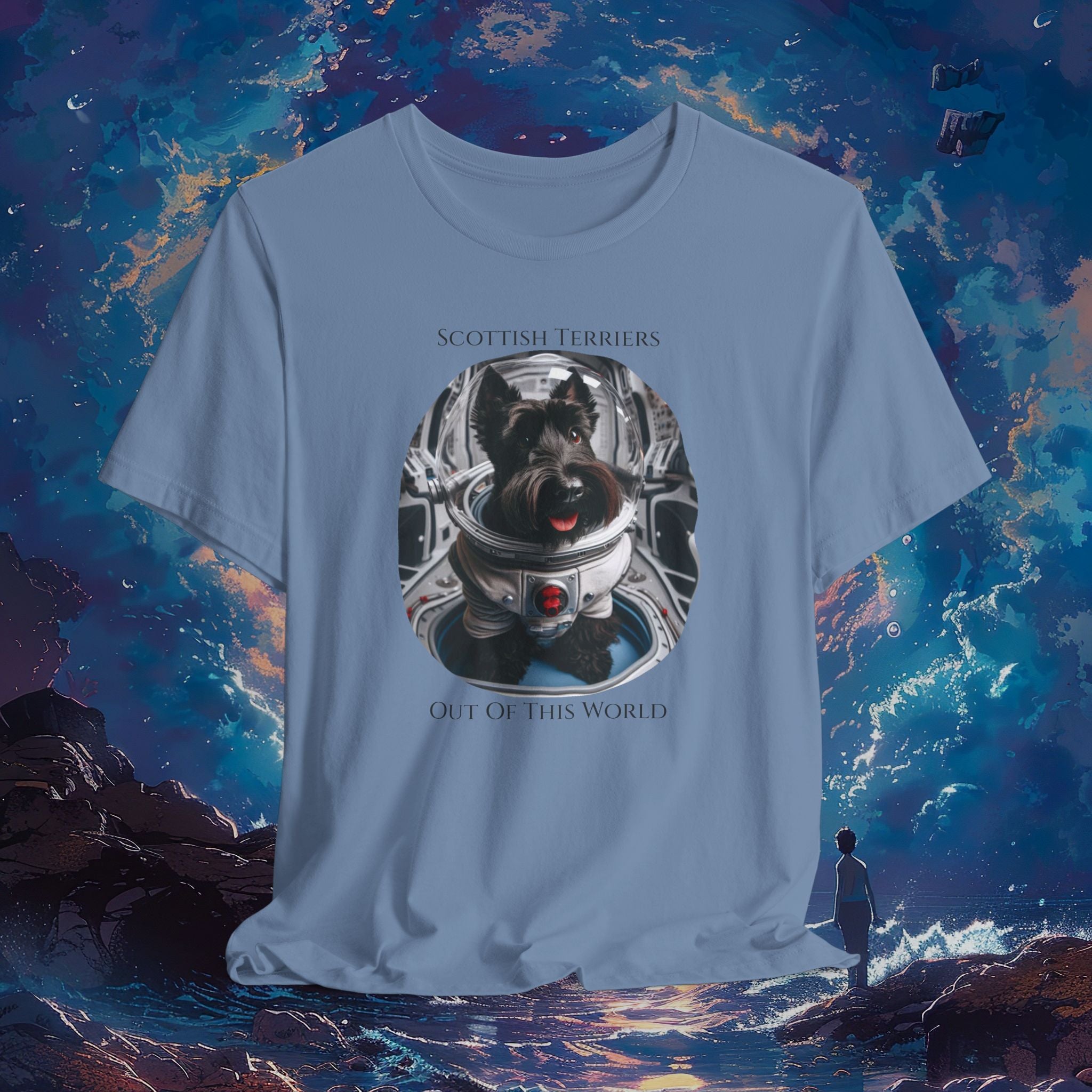 Out of This World Scottish Terrier Tee - Unisex Jersey Short Sleeve T-Shirt