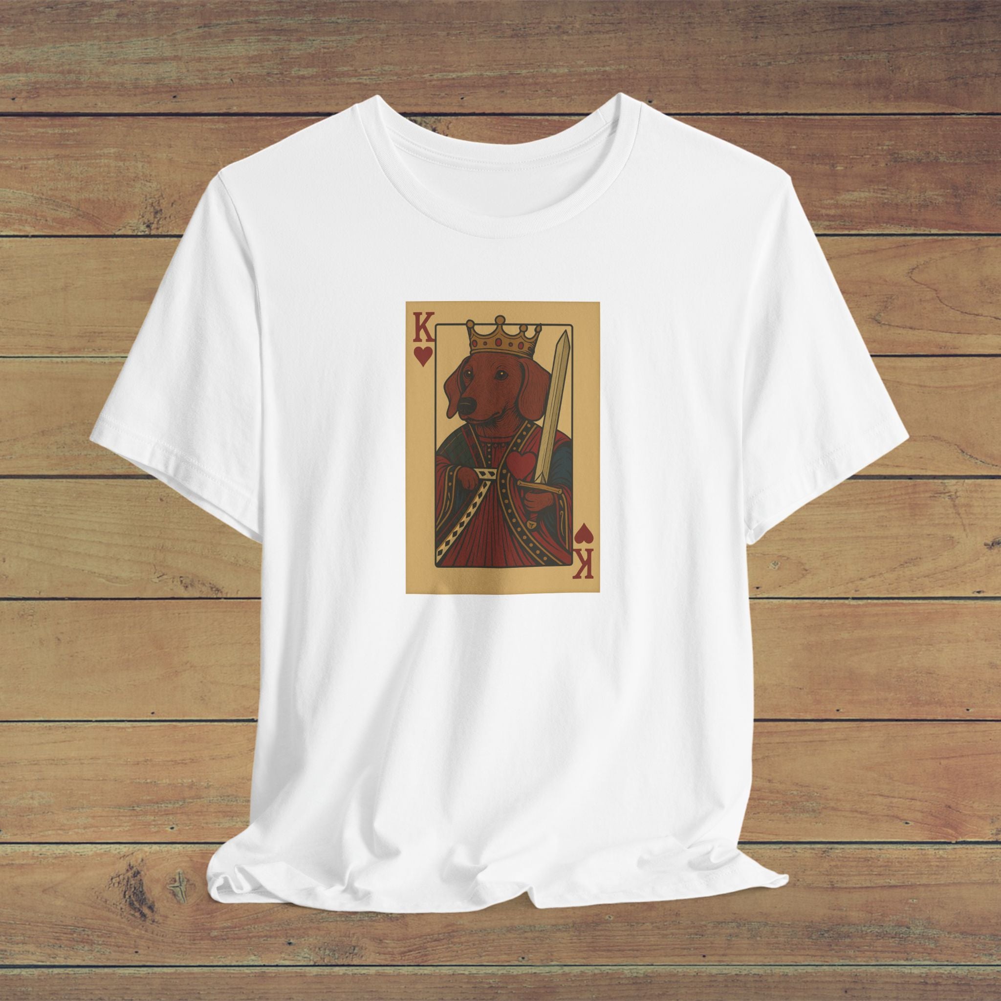 Dog King Playing Card Tee, Unique Dog Lover Shirt, Gift for Animal Lovers, Casual Unisex Tee, Fun Graphic T-Shirt