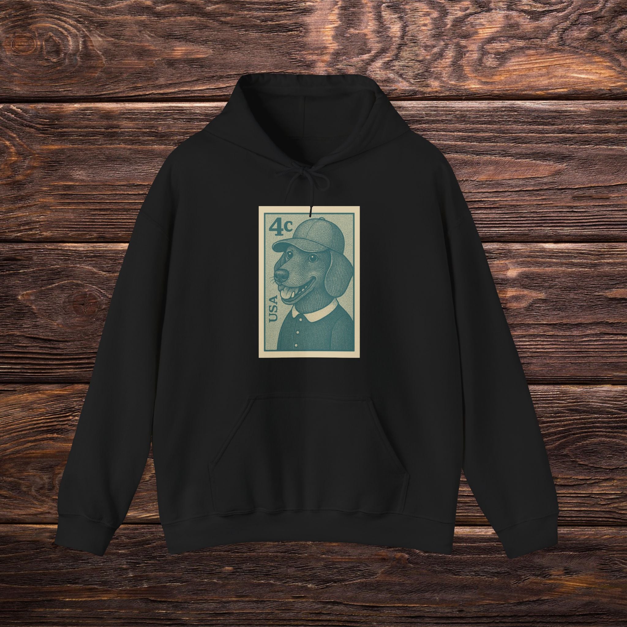 Vintage Dog Portrait Hoodie, Comfy Unisex Sweatshirt, Dog Lover Gift, Unique Animal Art, Perfect for Pet Parents