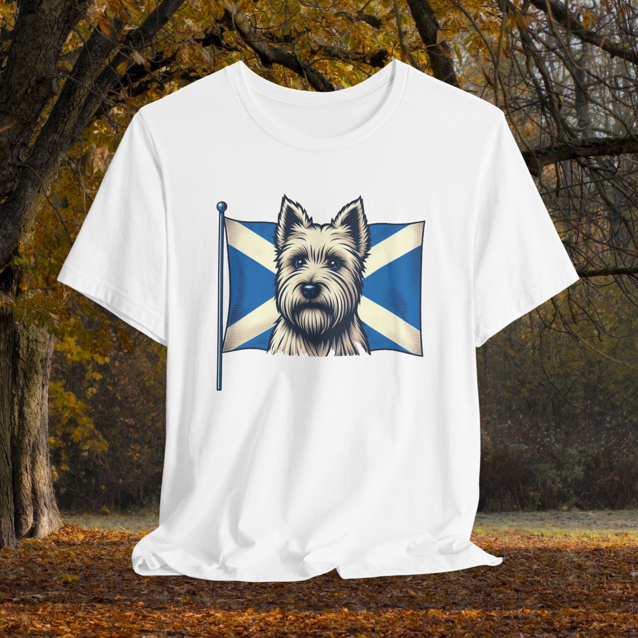 Scottish Terrier Flag Unisex Tee - Perfect for Dog Lovers