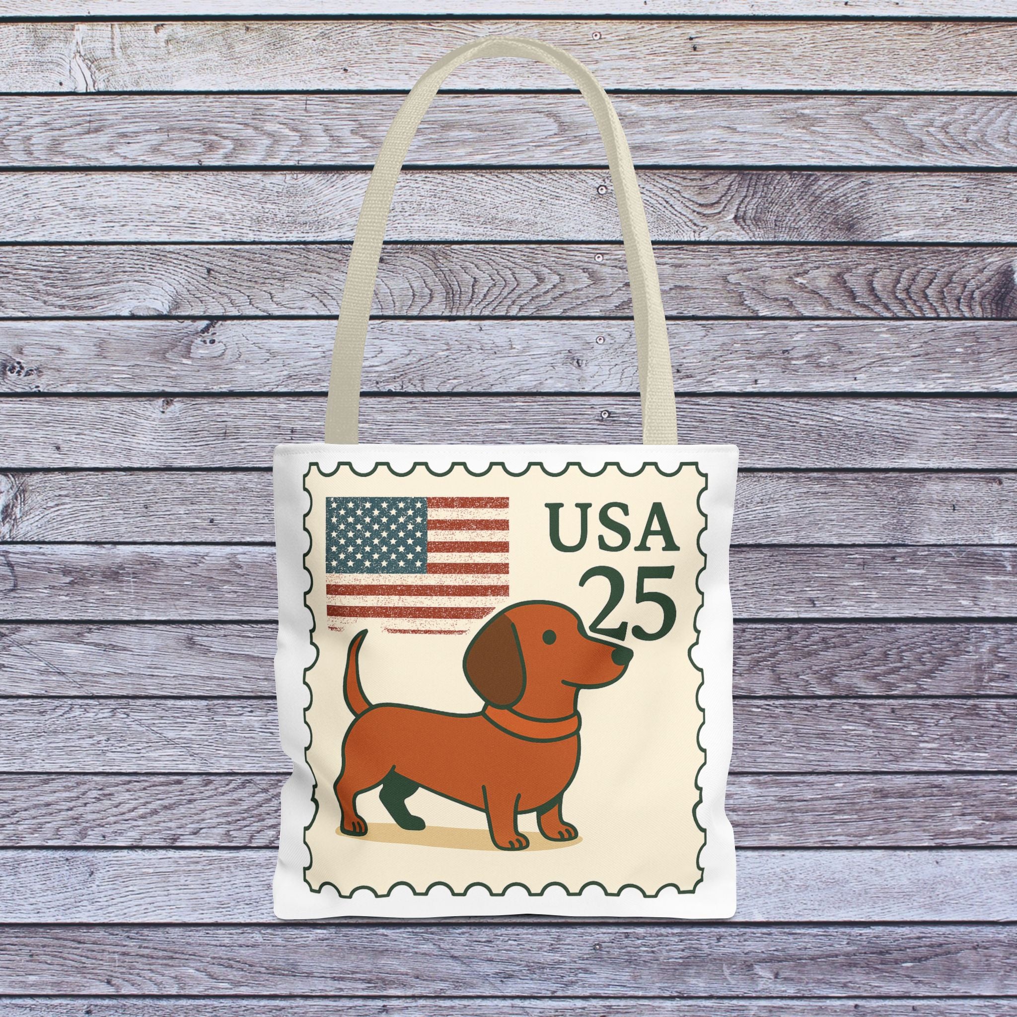 Dachshund Stamp Tote Bag – Unique Gift for Dog Enthusiasts