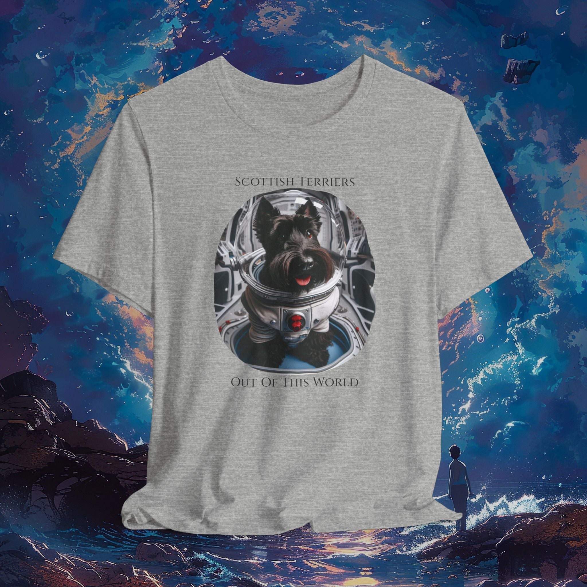 Out of This World Scottish Terrier Tee - Unisex Jersey Short Sleeve T-Shirt