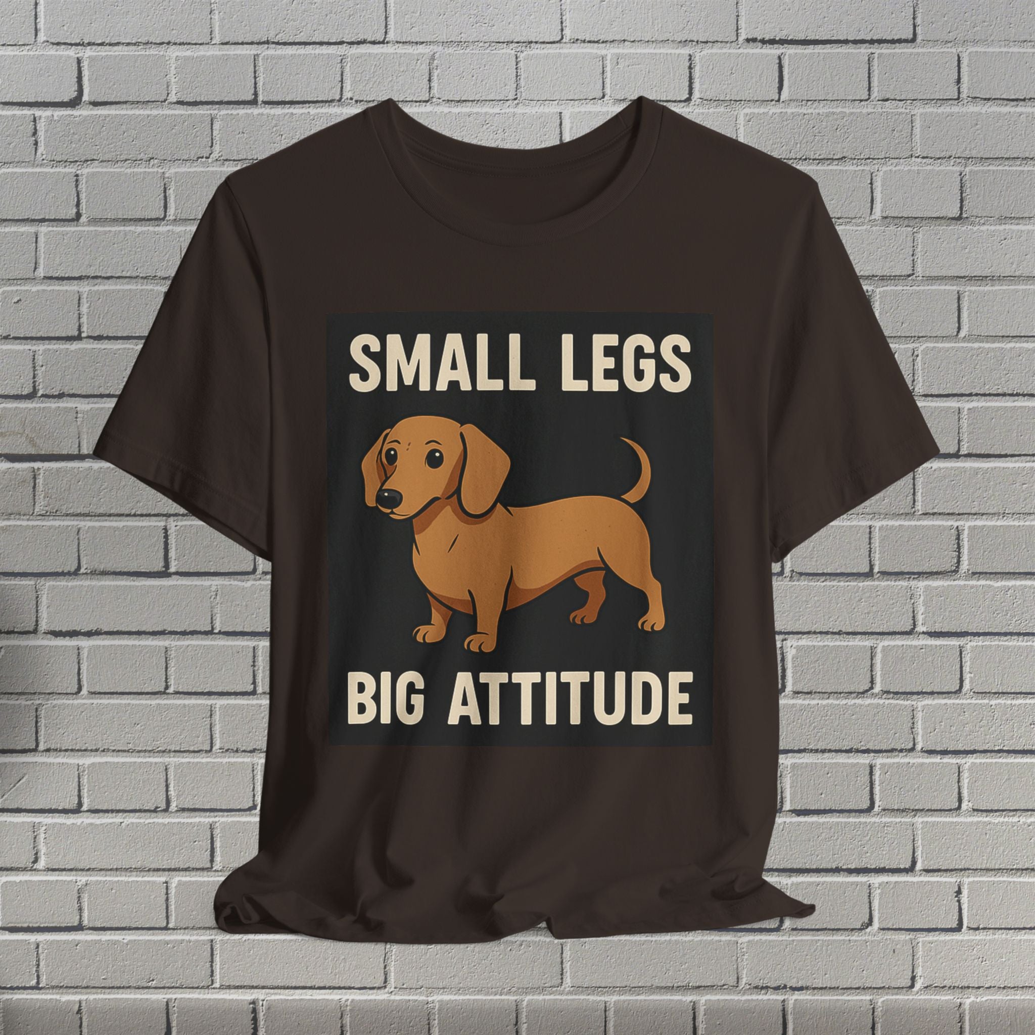 Dachshund Attitude Tee, Funny Dog Shirt, Cute Pet Lover Gift, Small Legs Big Attitude T-Shirt, Unisex Animal Apparel