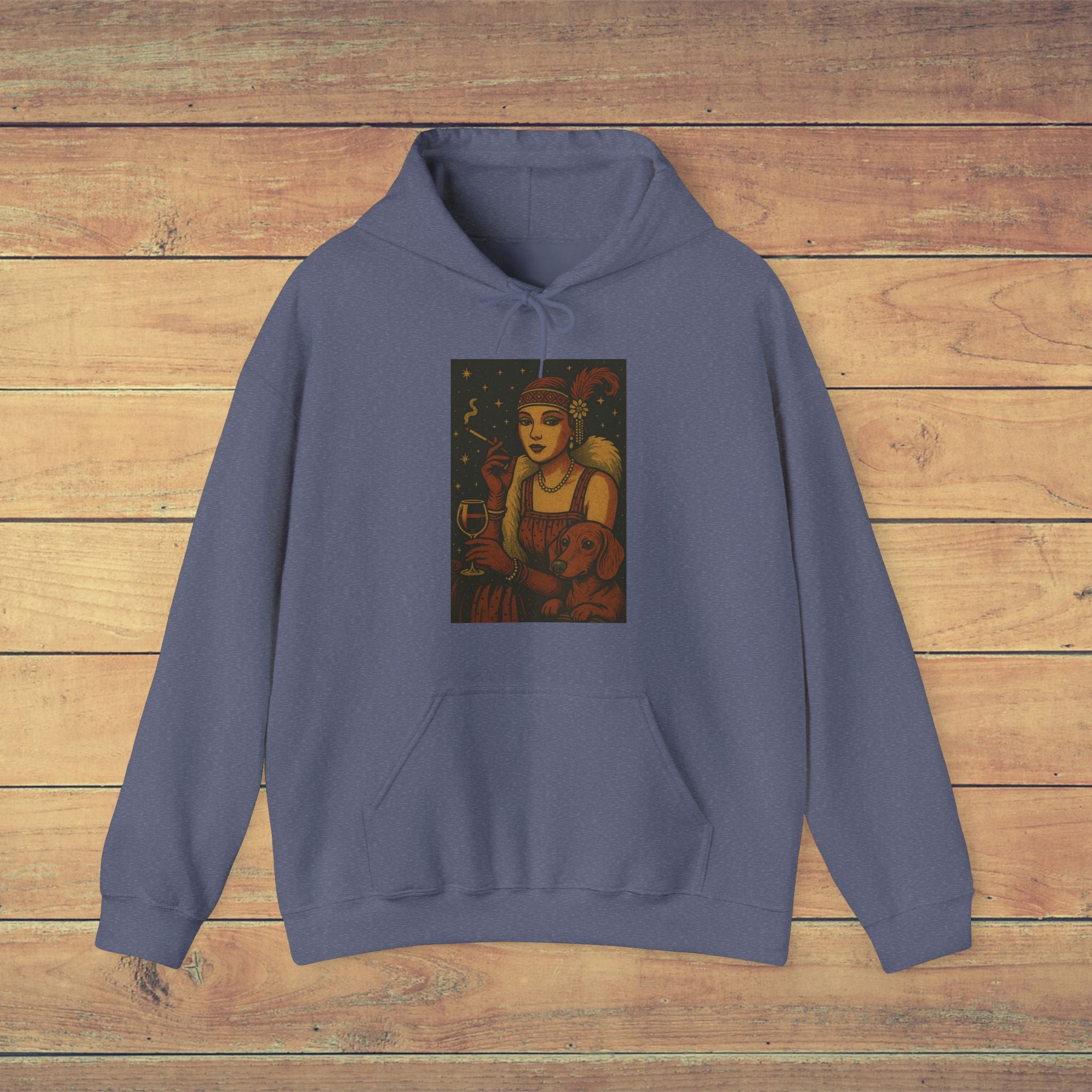 Artistic Unisex Hoodie with Vintage Vibe, Cozy Sweatshirt, Gift for Art Lovers, Casual Fashion, Unique Design Hooded Sweatshirt