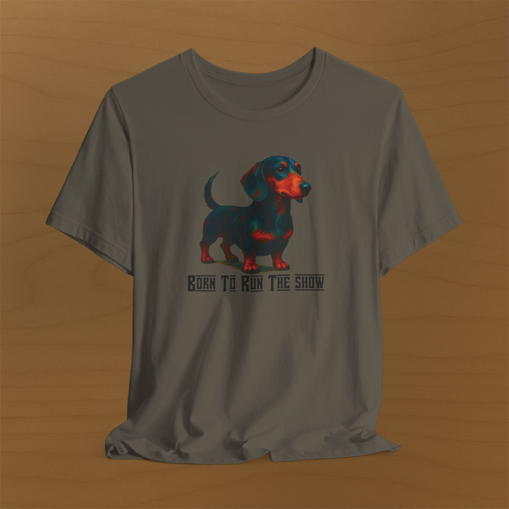 Cute Dog Lover Tee - "Born to Run the Show" - Perfect Gift for Pet Owners, Casual Wear, Birthday, Dog Shows, Animal Lovers