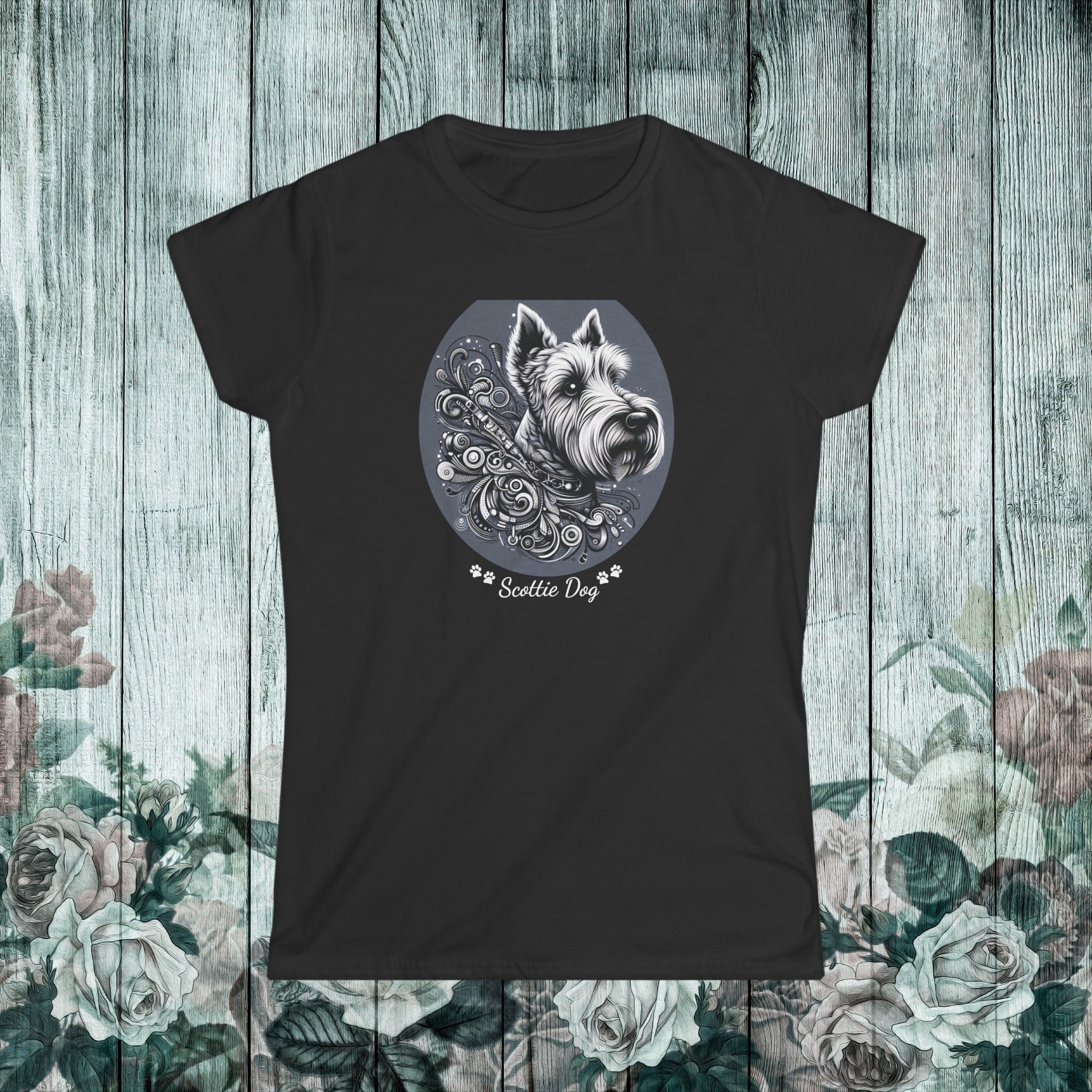 Scottie Dog Women's Softstyle Tee – Cute Pet Lover Shirt