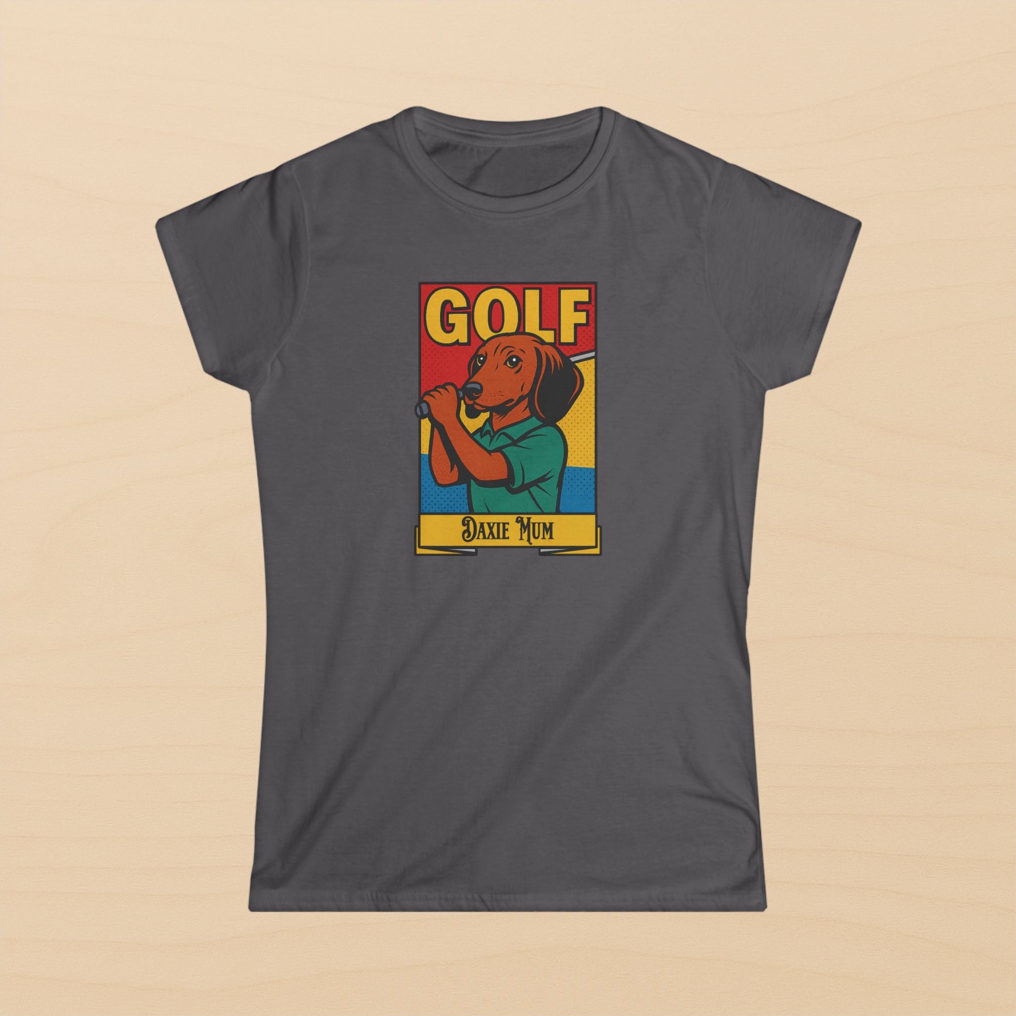 Golf-Themed Women's Softstyle Tee, Perfect for Golf Lovers, Gift for Mother's Day, Casual Wear, Relaxed Fit, Eco-Friendly}