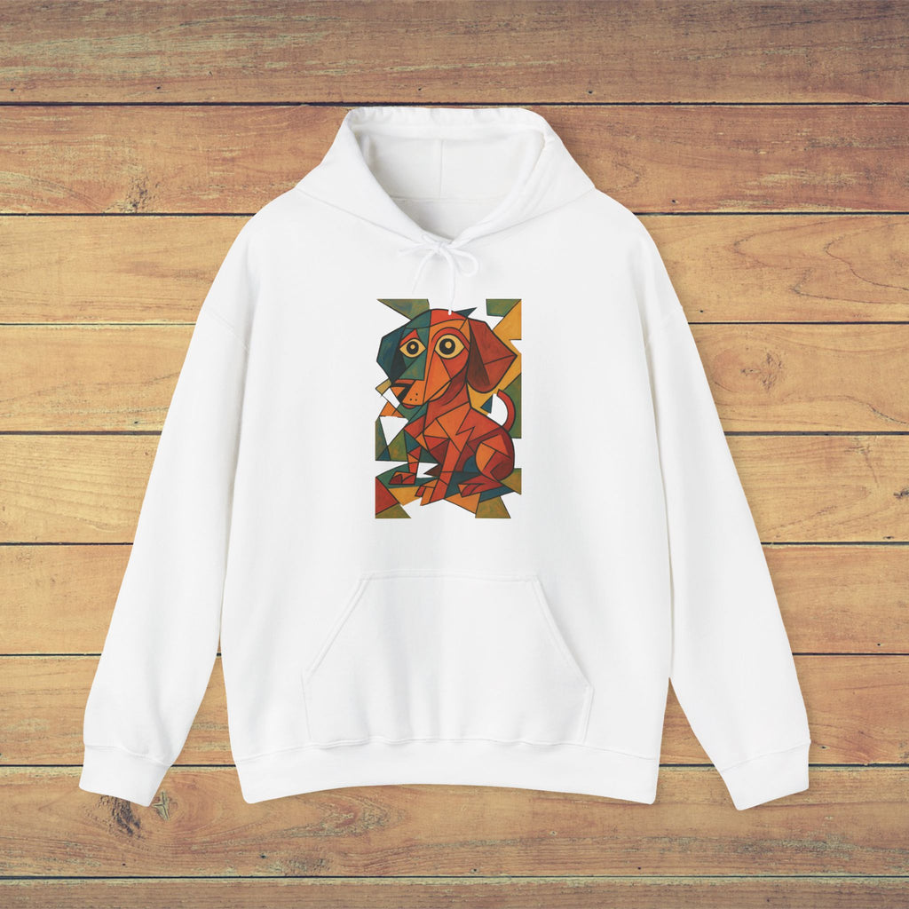 Abstract Art Pet Design Hoodie, Cute Dog Sweatshirt, Funky Art Apparel, Unique Gift for Animal Lovers, Perfect for Cozy Days