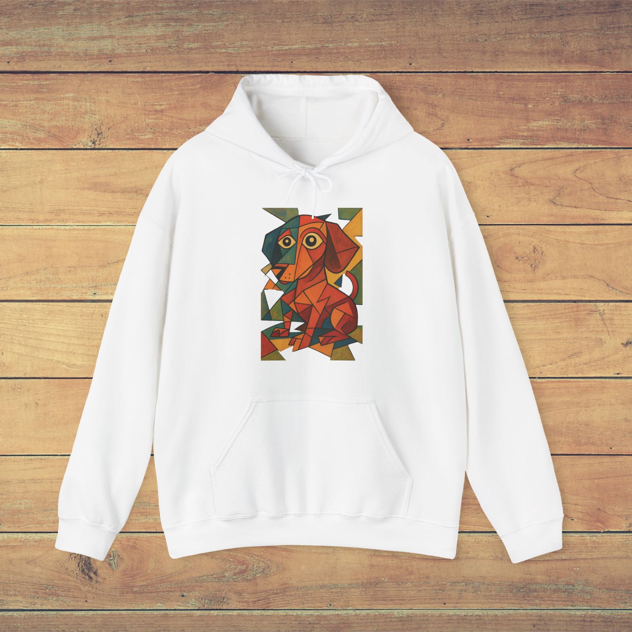 Abstract Art Pet Design Hoodie, Cute Dog Sweatshirt, Funky Art Apparel, Unique Gift for Animal Lovers, Perfect for Cozy Days