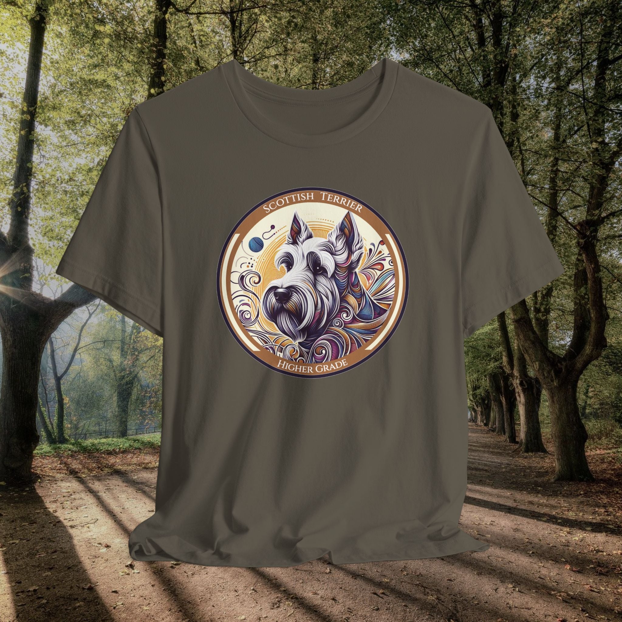 Scottish Terrier Graphic Tee - Unisex Vintage Dog Lover Shirt