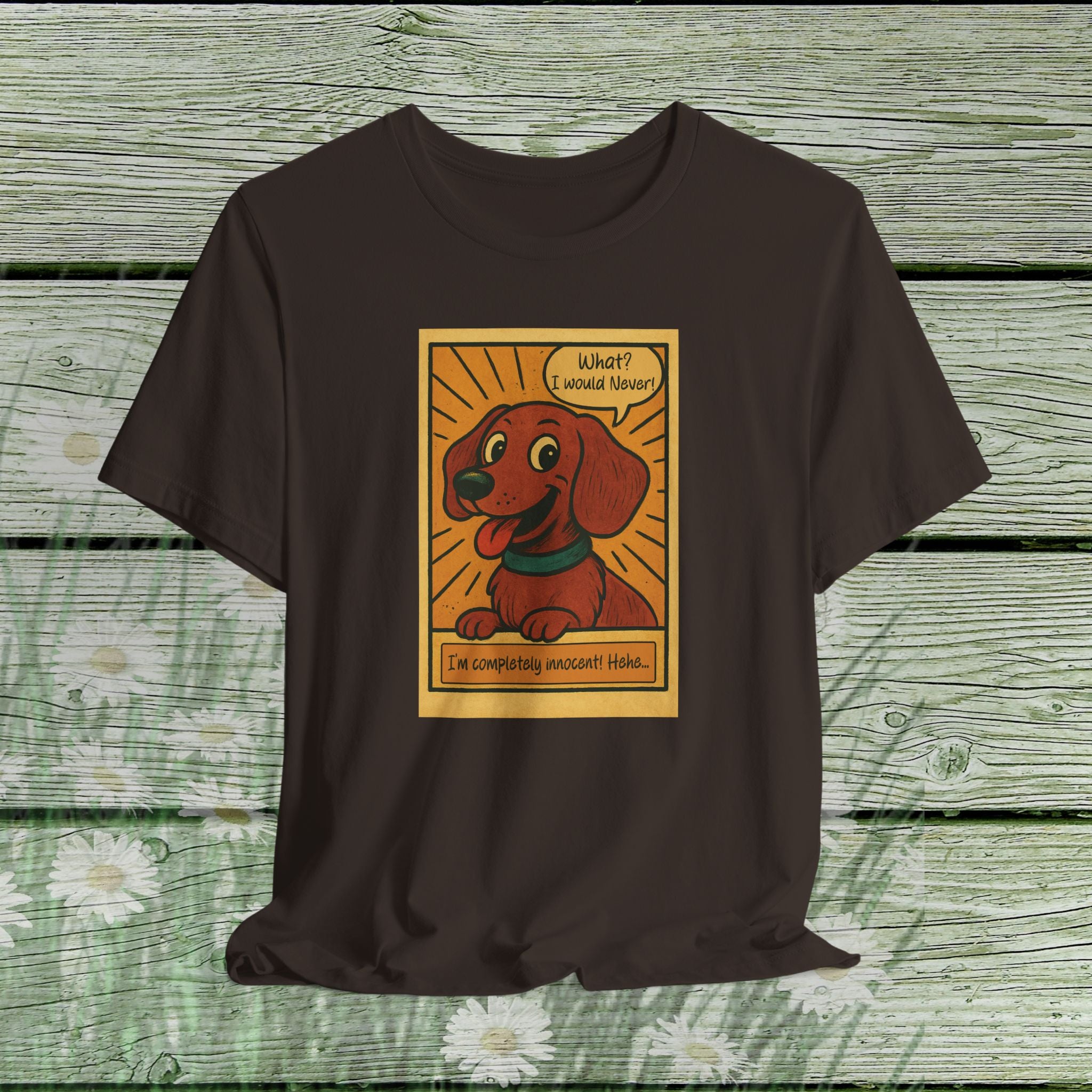 Dachshund “Innocent Pup” Tee – Unisex Jersey Shirt for Pet Parents