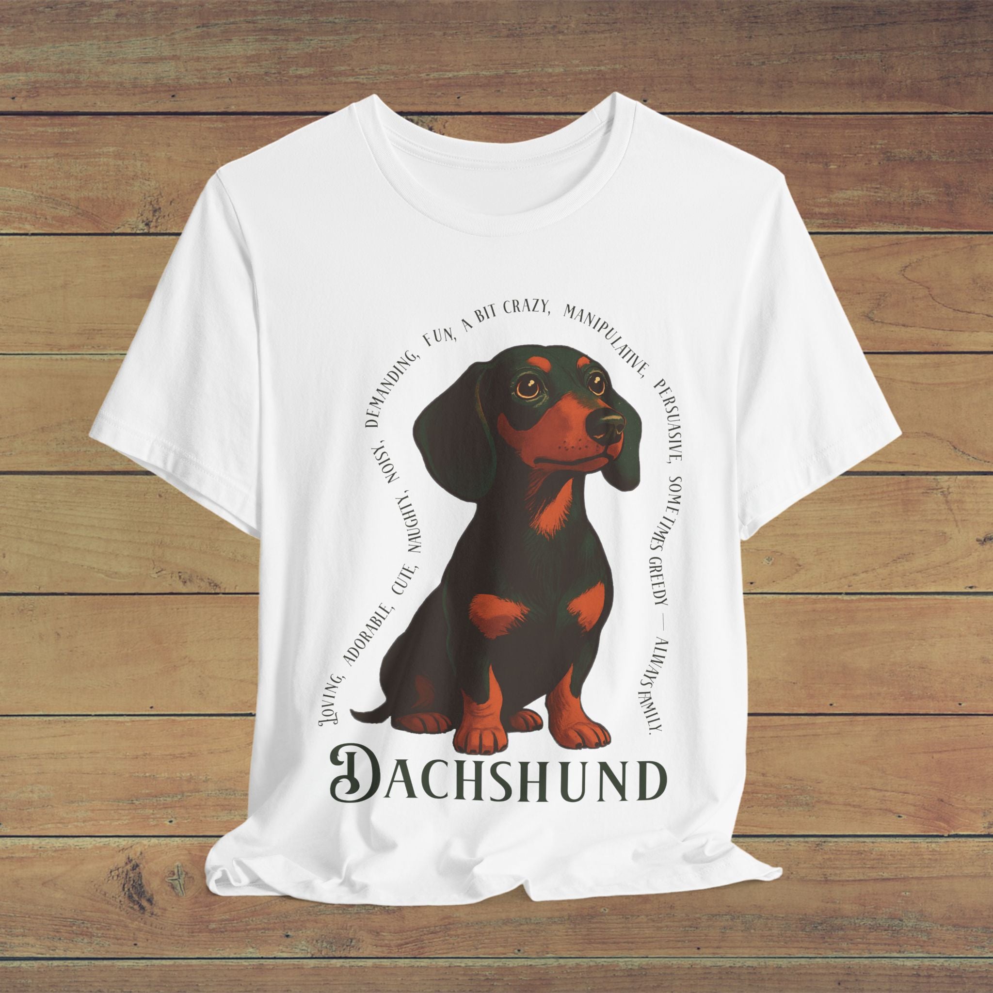 Dachshund Lover Unisex Tee, Cute Dog Shirt, Pet Owner Gift, Funny Animal T-Shirt, Dachshund Fan Apparel