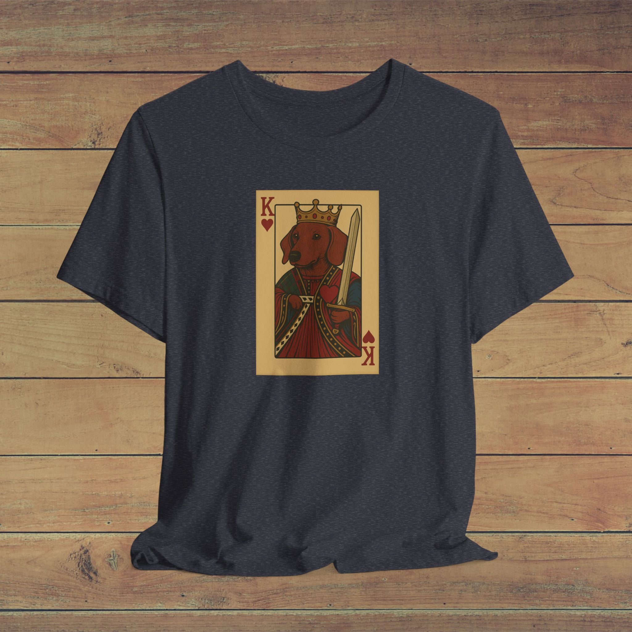 Dog King Playing Card Tee, Unique Dog Lover Shirt, Gift for Animal Lovers, Casual Unisex Tee, Fun Graphic T-Shirt