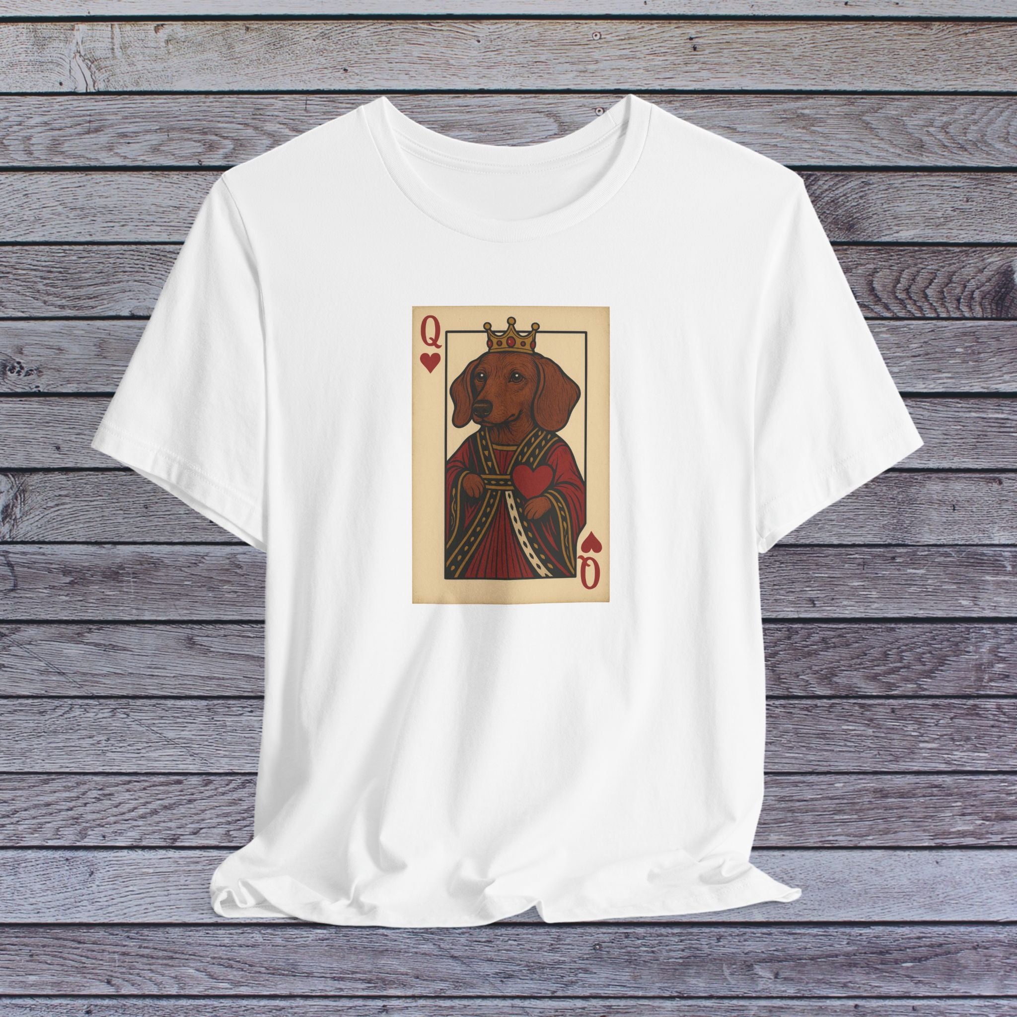 Dog Queen Playing Card Tee - Fun Gift for Pet Lovers, Dog Moms, Animal Lovers, Casual Wear, Birthday Gift