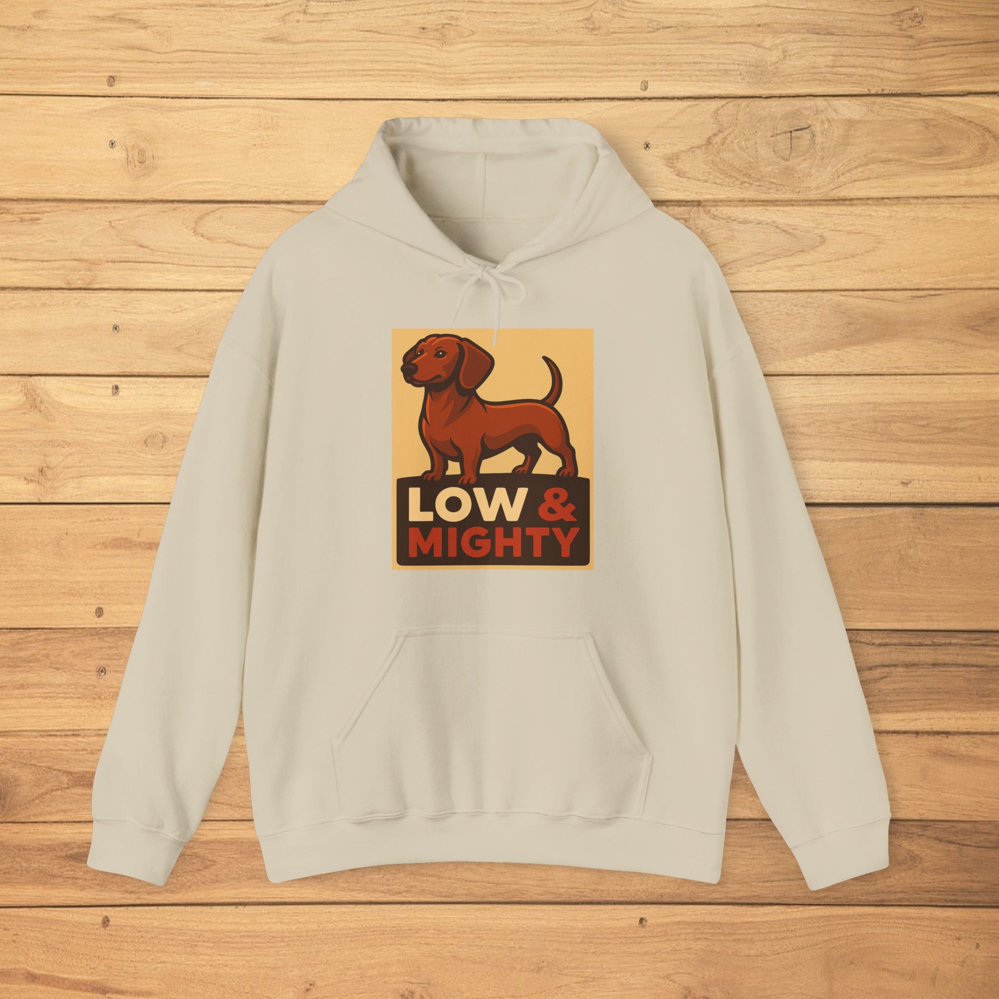 Low and Mighty – Dachshund Power Hoodie