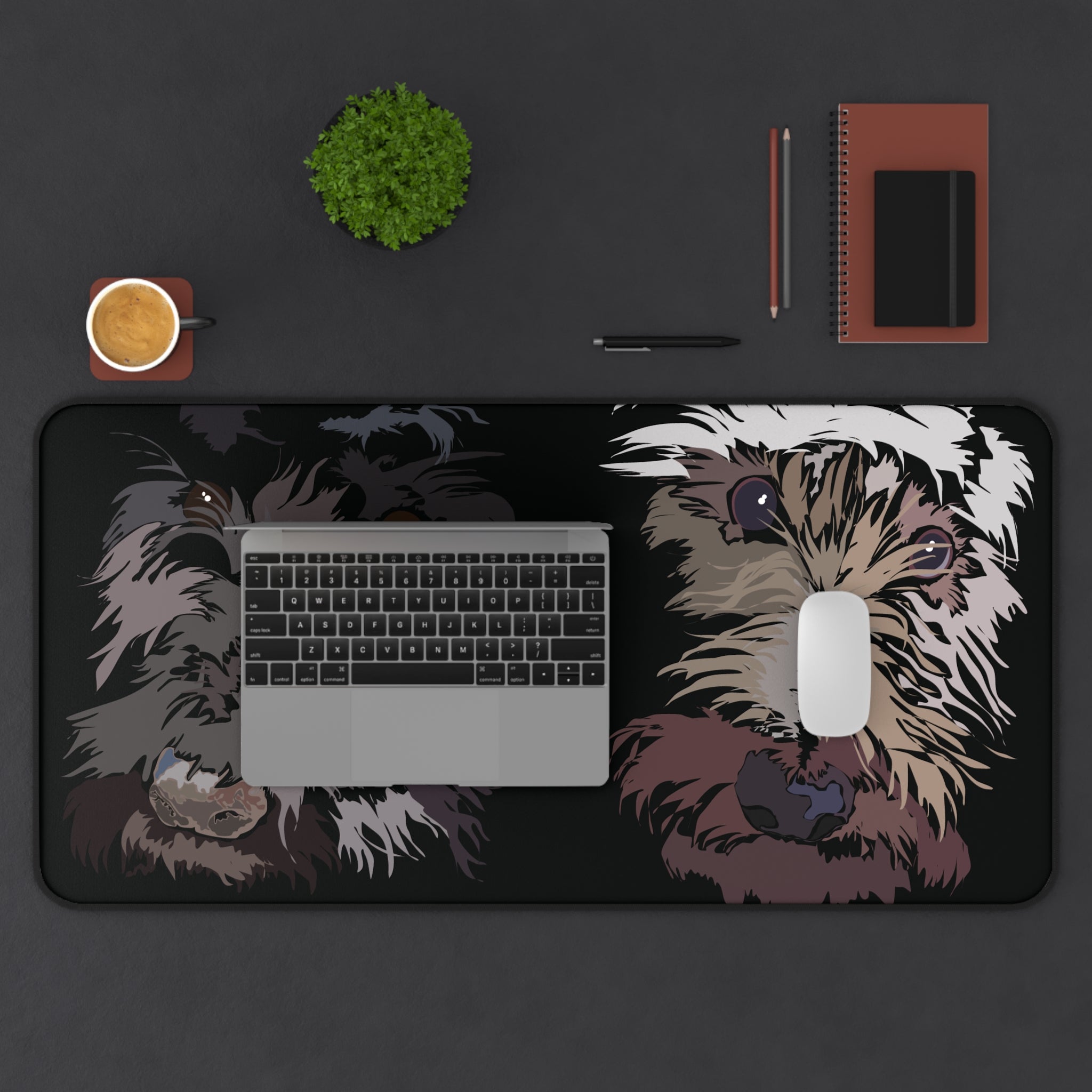 Personalized Dog Portrait Desk Mat - Ideal for Pet Lovers