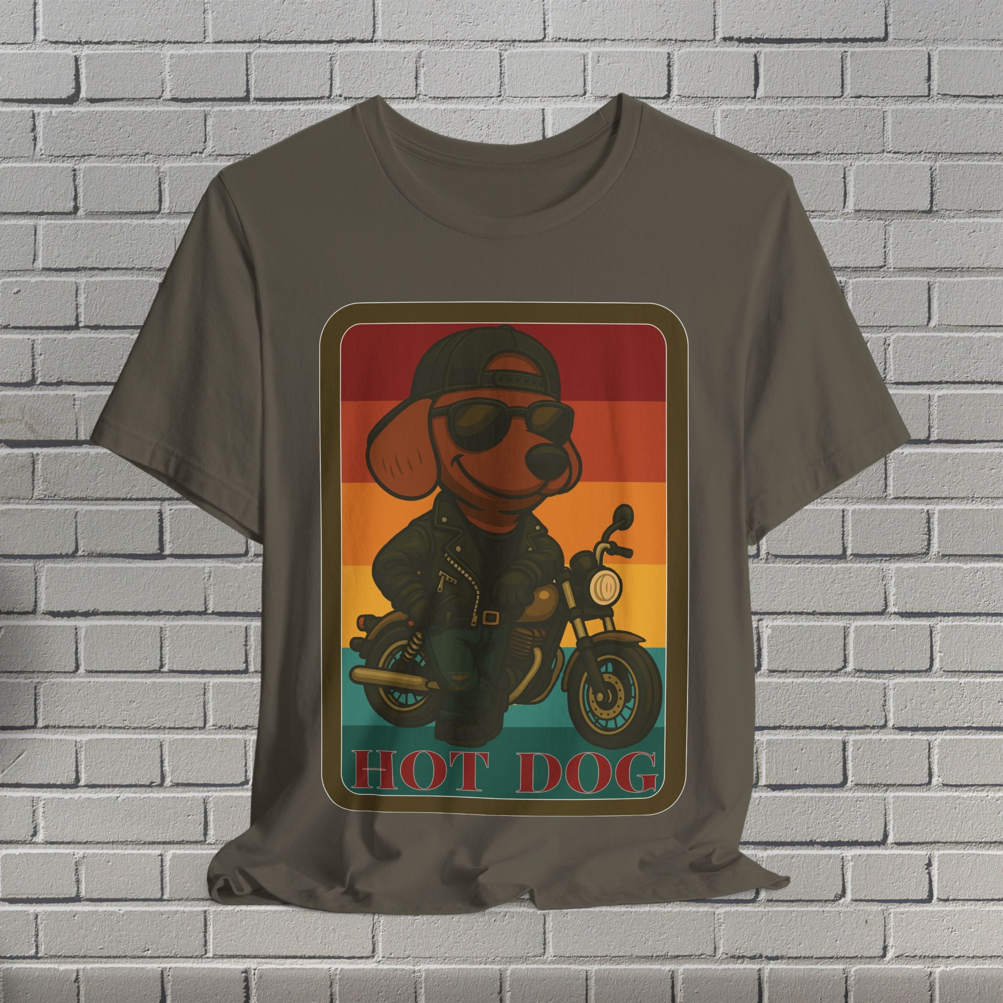 Retro Dog Lover Tee, Unisex Short Sleeve T-Shirt, Vintage Dog Motorcycle Shirt, Gift for Dog Owners, Fun Dog Apparel