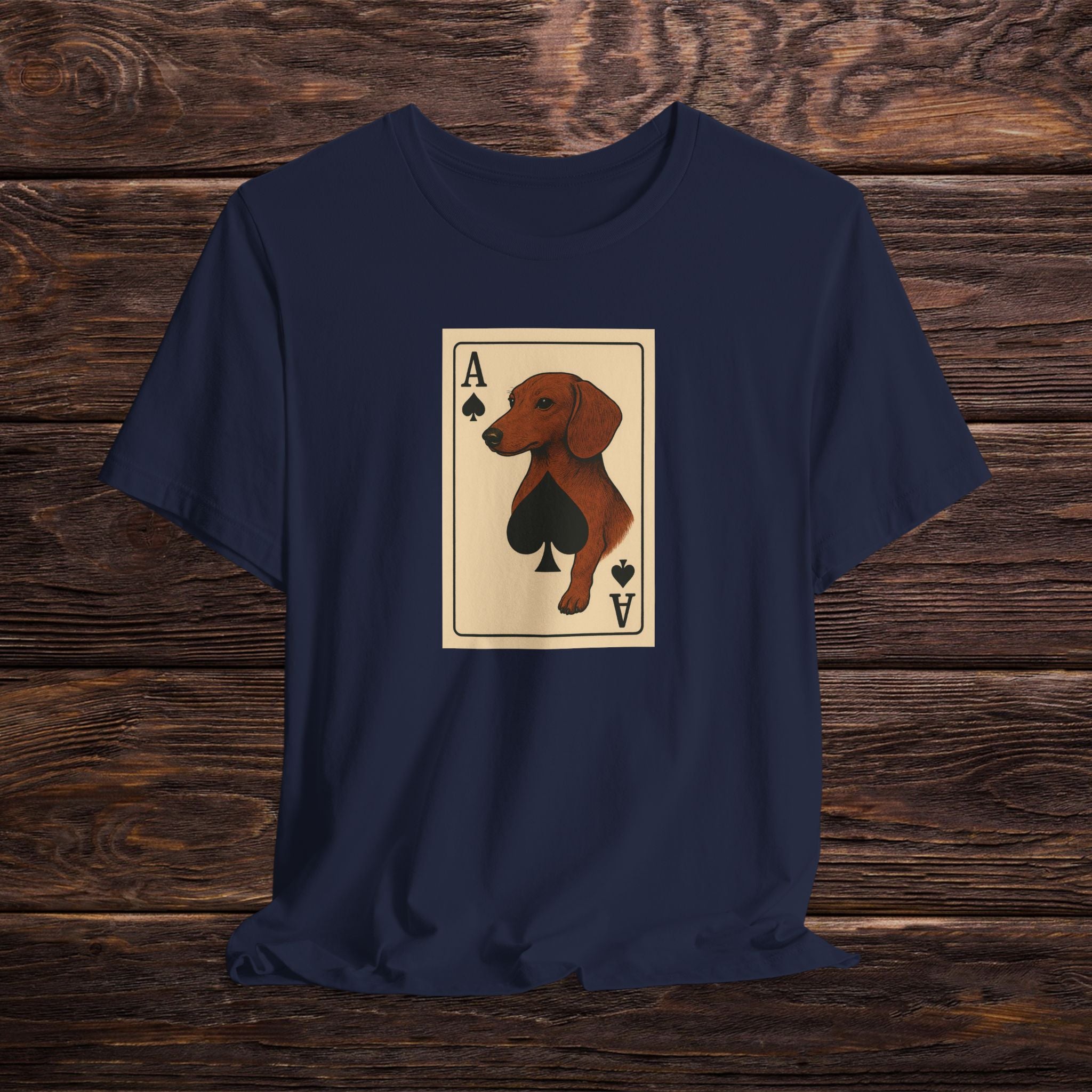 Sausage Dog Lover's Ace of Spades Tee - Fun Unisex Short Sleeve Shirt for Pet Owners, Gift for Dog Lovers, Casual Wear, Animal Lover Shirt, [...]