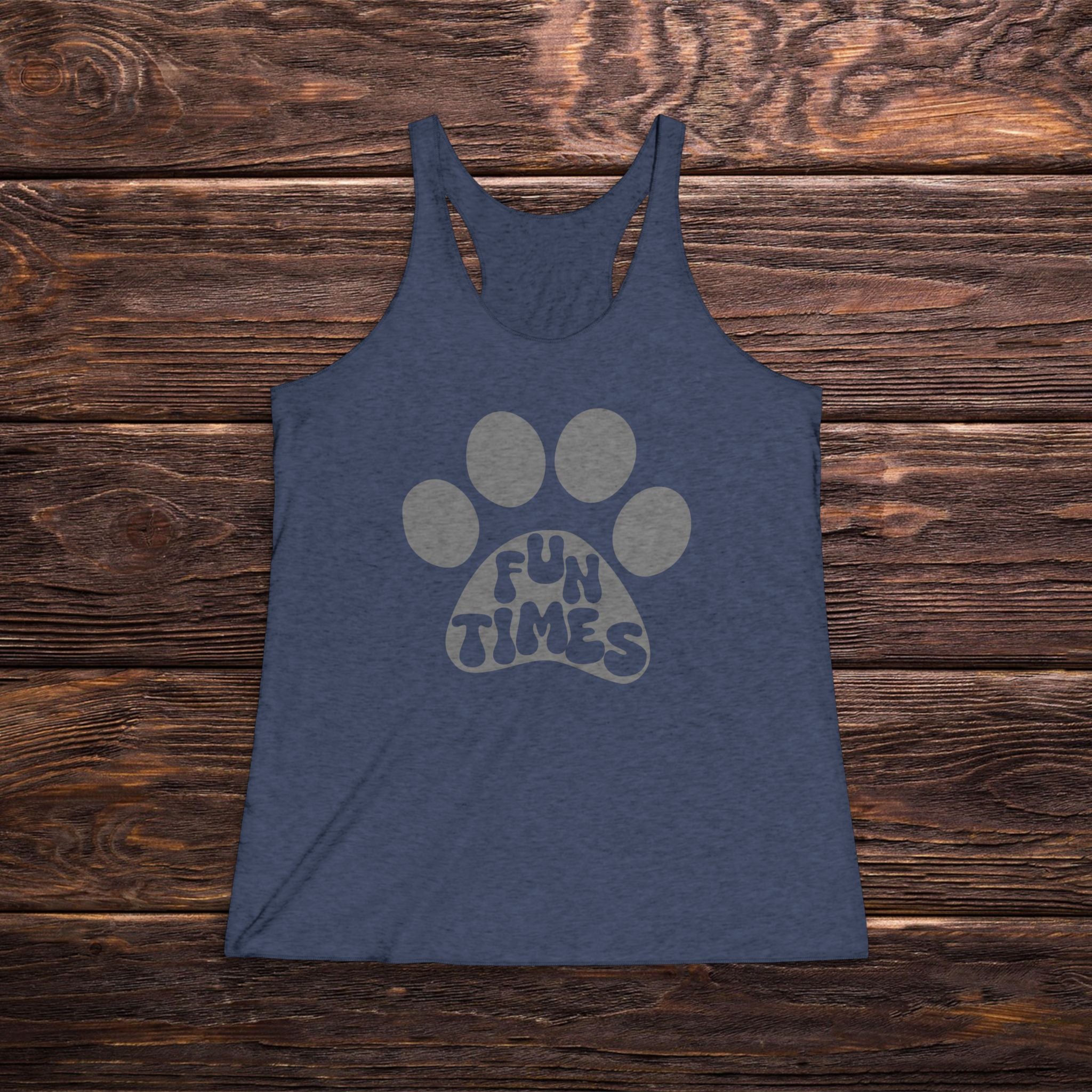 Dog Paw 'Fun Times' Racerback Tank – Women's Pet Lover Graphic Tank Top
