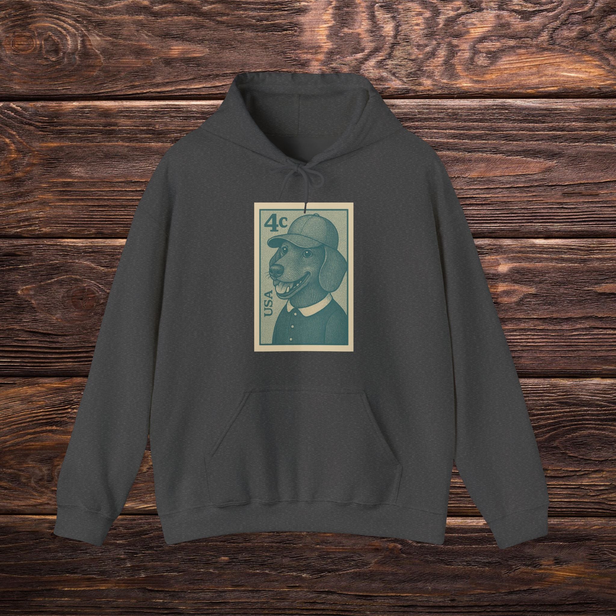 Vintage Dog Portrait Hoodie, Comfy Unisex Sweatshirt, Dog Lover Gift, Unique Animal Art, Perfect for Pet Parents