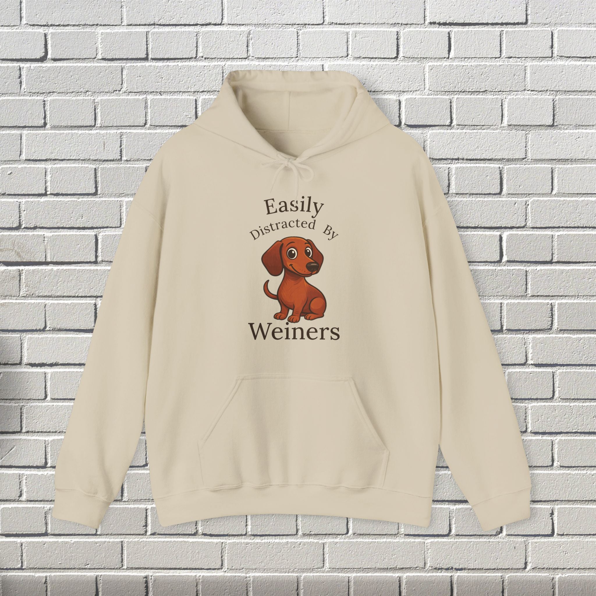 Adorable Dog Lover's Hoodie, Perfect for Pet Owners, Casual Wear, Gifts for Dog Lovers, Funny Sweatshirt, Weiner Dog Humor