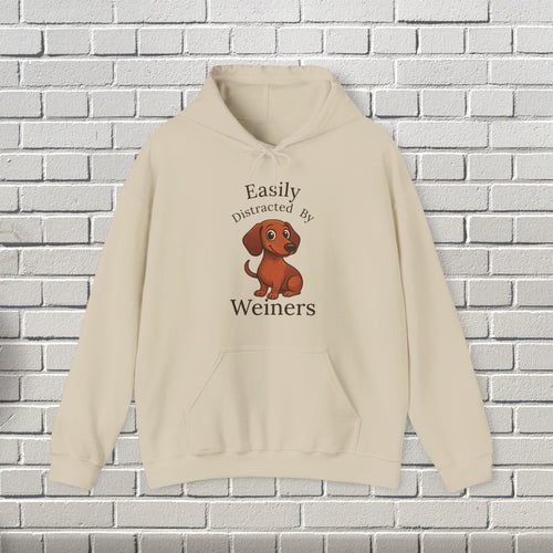 Adorable Dog Lover's Hoodie, Perfect for Pet Owners, Casual Wear, Gifts for Dog Lovers, Funny Sweatshirt, Weiner Dog Humor
