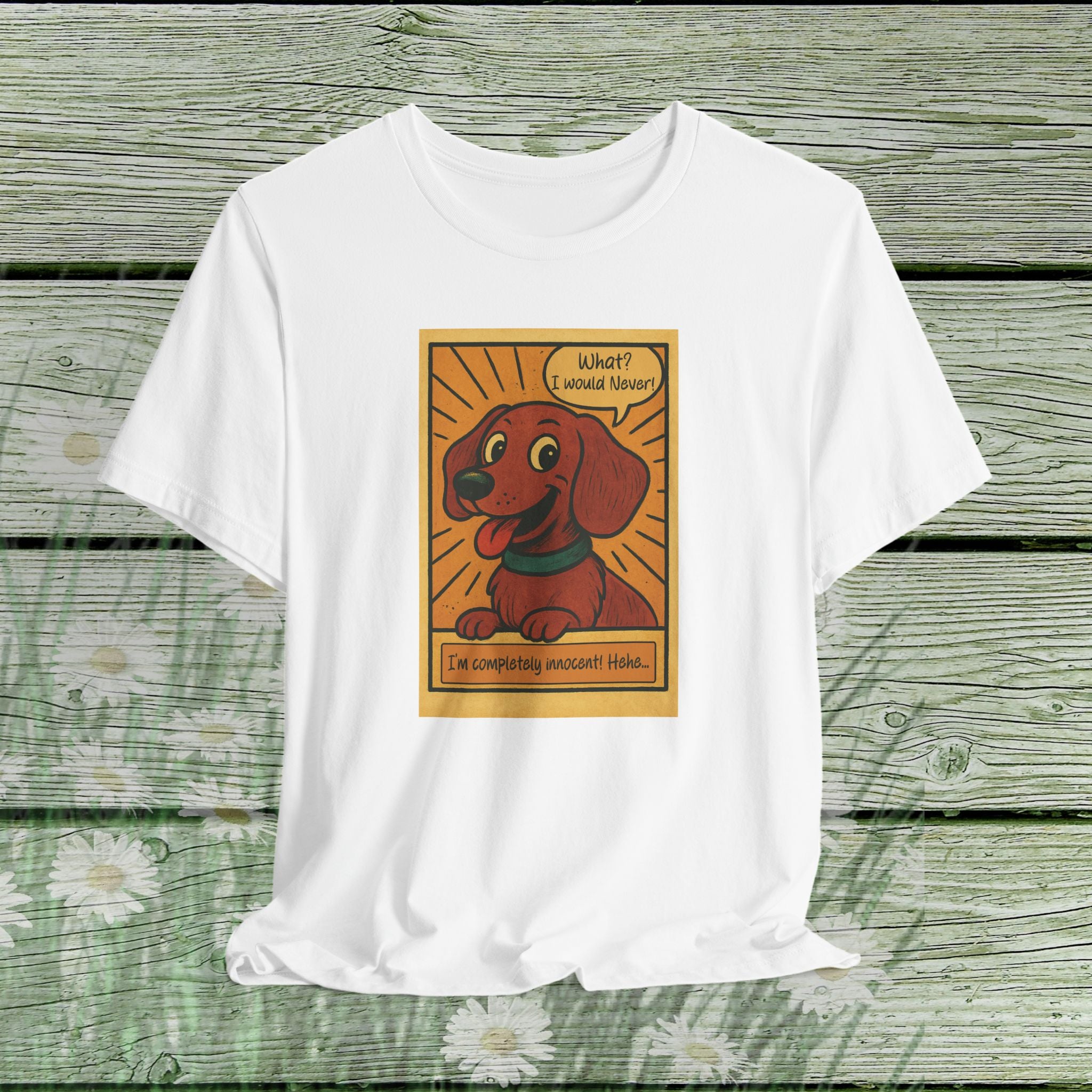 Dachshund “Innocent Pup” Tee – Unisex Jersey Shirt for Pet Parents