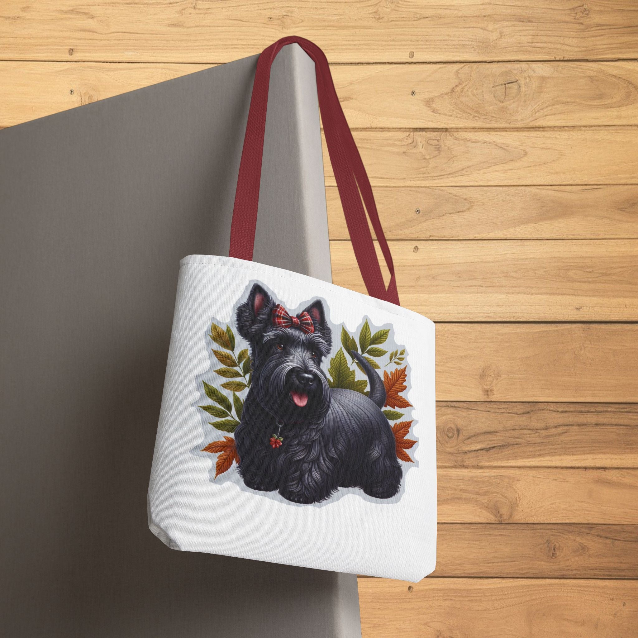 Scottish Terrier Autumn Tote Bag - Cute Dog Design for Pet Lovers