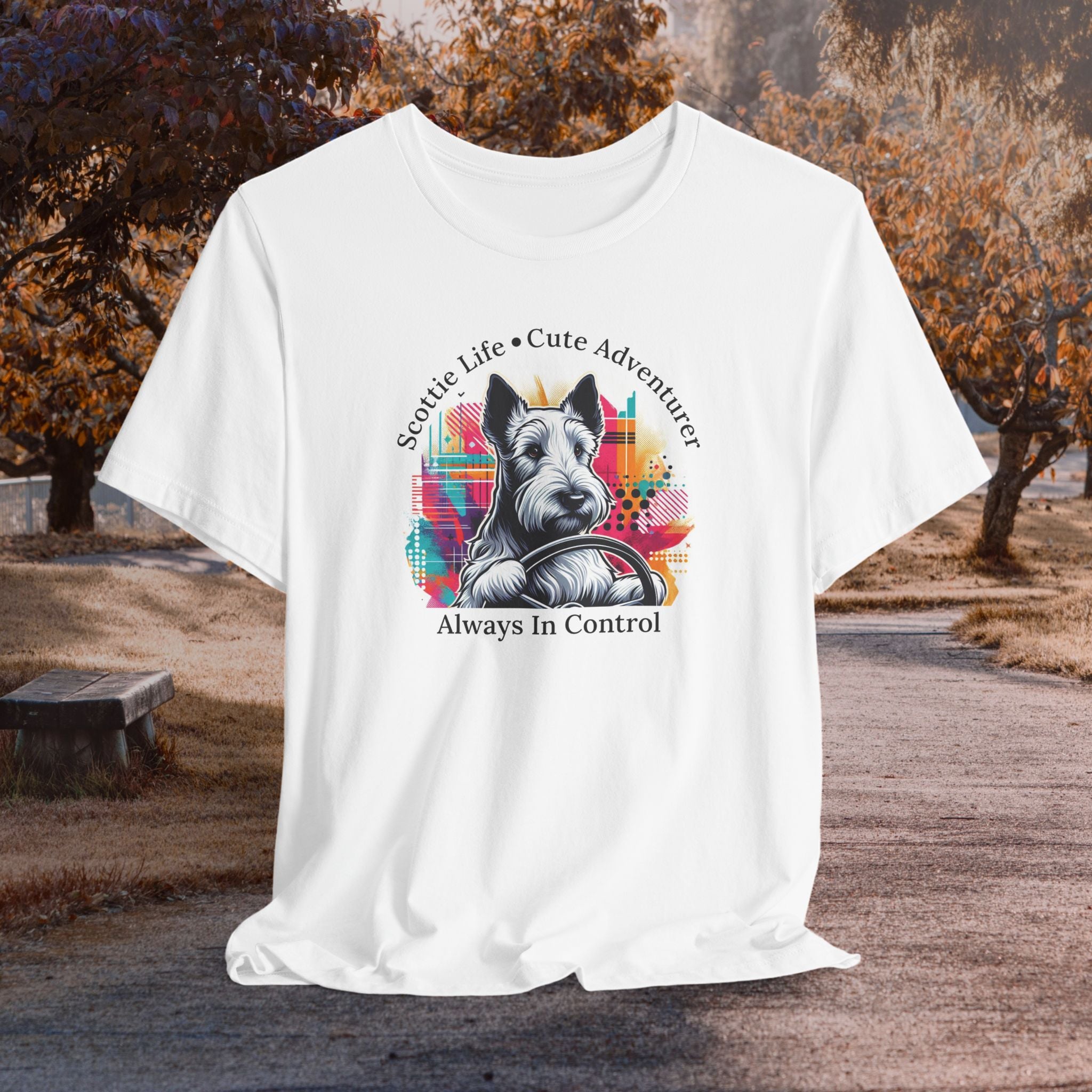 Cute Adventure Dog Tee - Always In Control Graphic Unisex Jersey T-Shirt